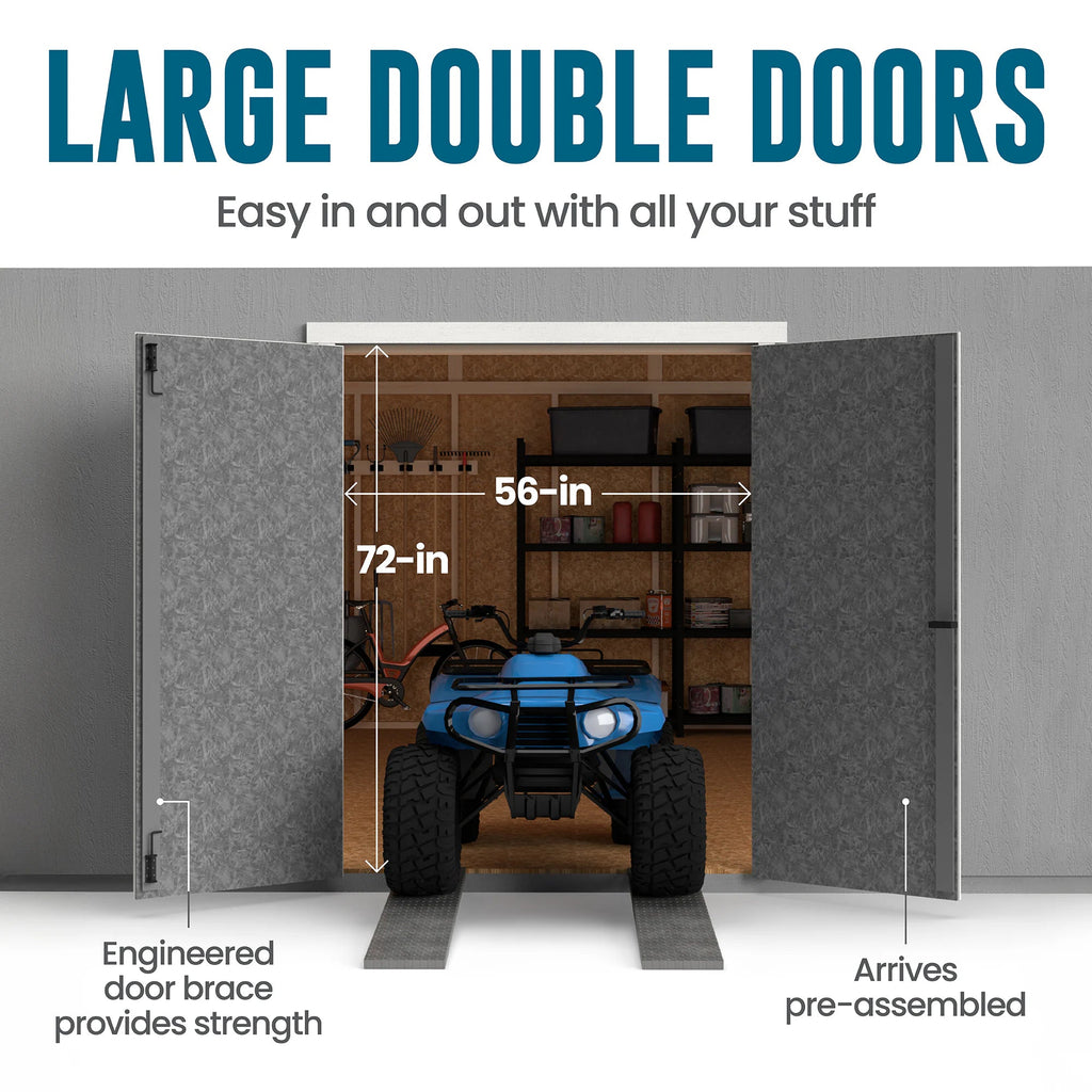 Midtown 8-Ft X 10-Ft Installed Wood Outdoor Storage Shed (Floor Included)