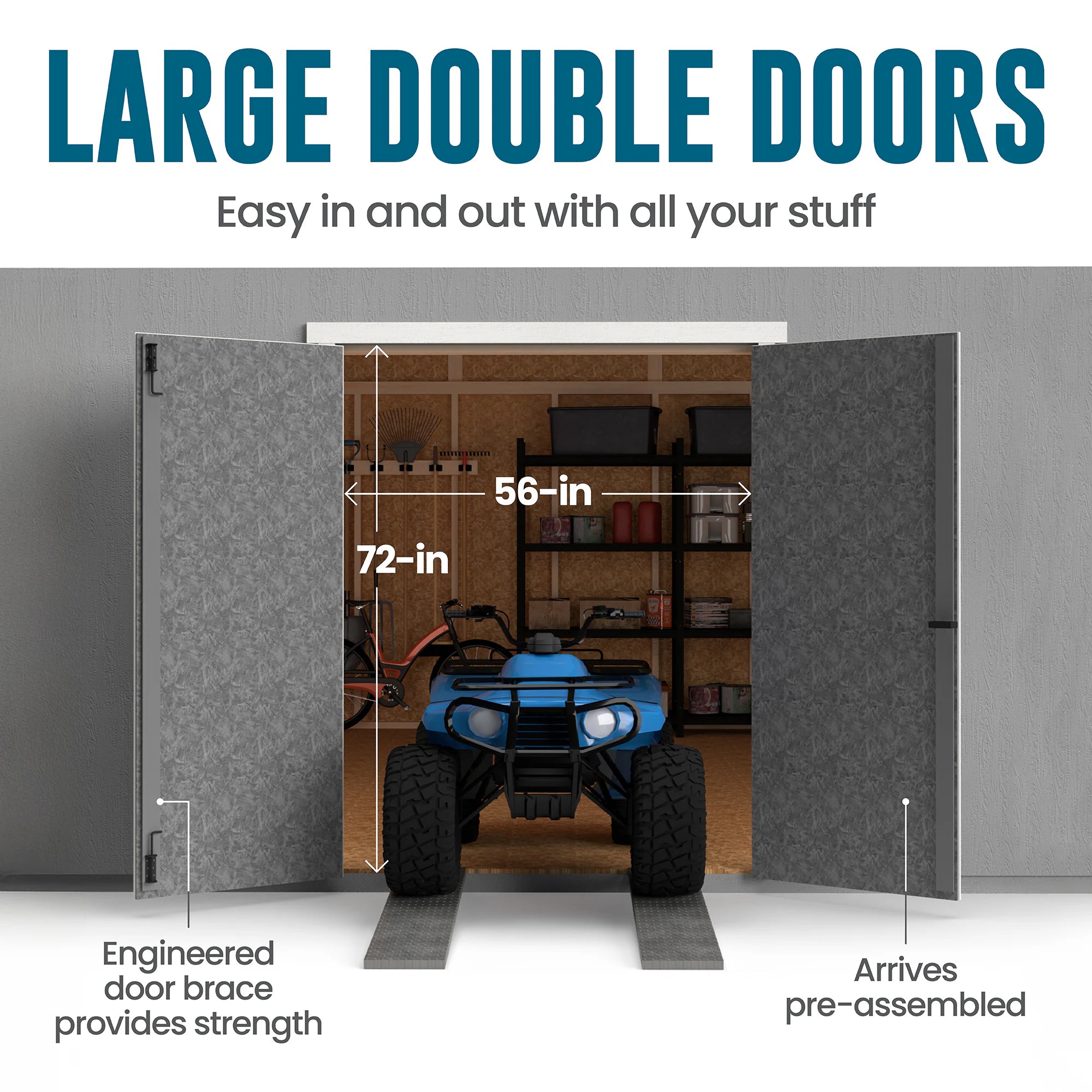 Midtown 8-Ft X 10-Ft Installed Wood Outdoor Storage Shed (Floor Included)