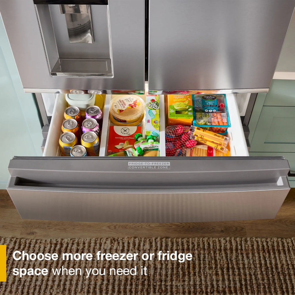 Counter-Depth 22-Cu Ft 36-In Wide French Door Refrigerator with Dual Ice Maker ( Fingerprint-Resistant Stainless Finish ) ENERGY STAR Certified