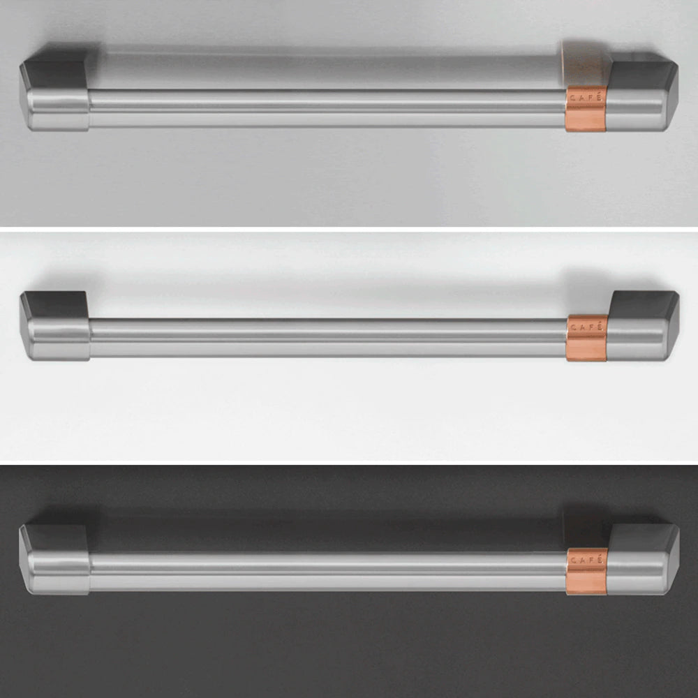 30-In 6 Burners 4.3-Cu Ft / 2.4-Cu Ft Air Fry Convection Oven Slide-In Double Oven Gas Range ( Matte White with Brushed Bronze Handles )