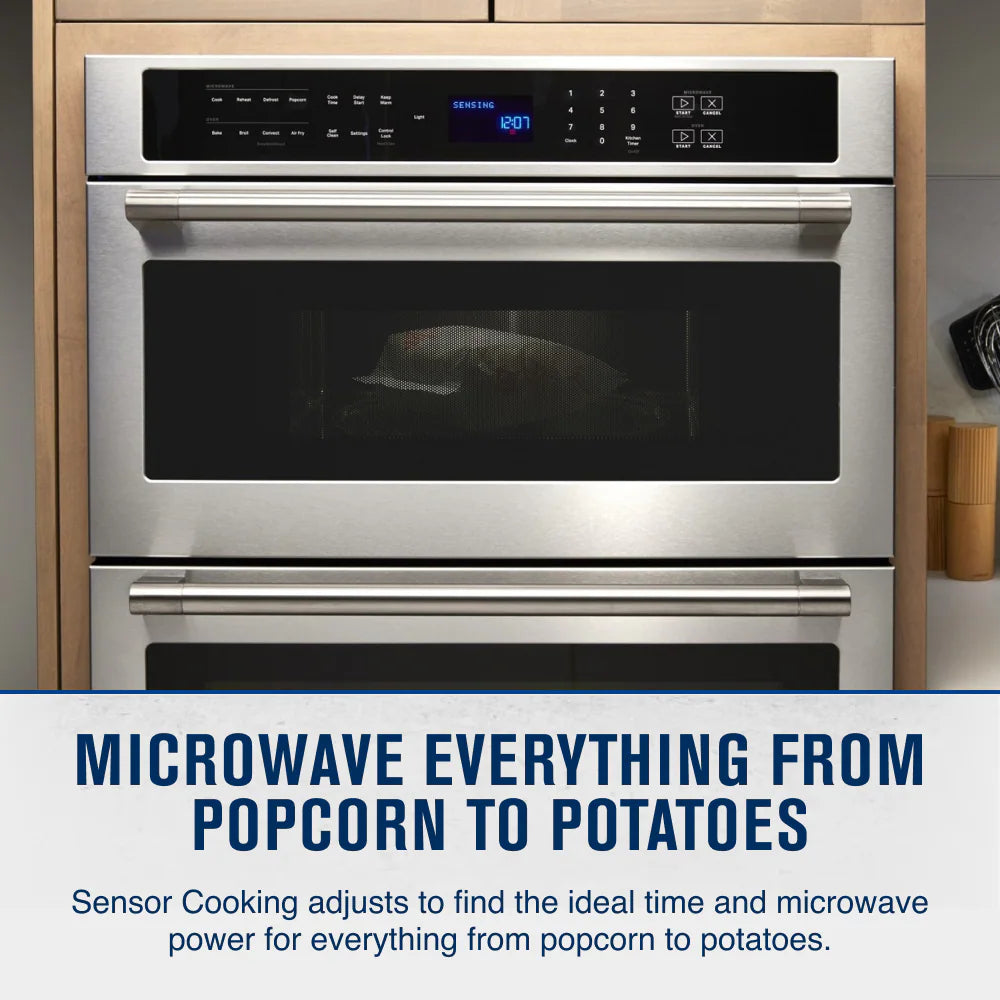30 Inch Self-Cleaning Air Fry Microwave Wall Oven Combo ( Fingerprint Resistant Stainless Steel )