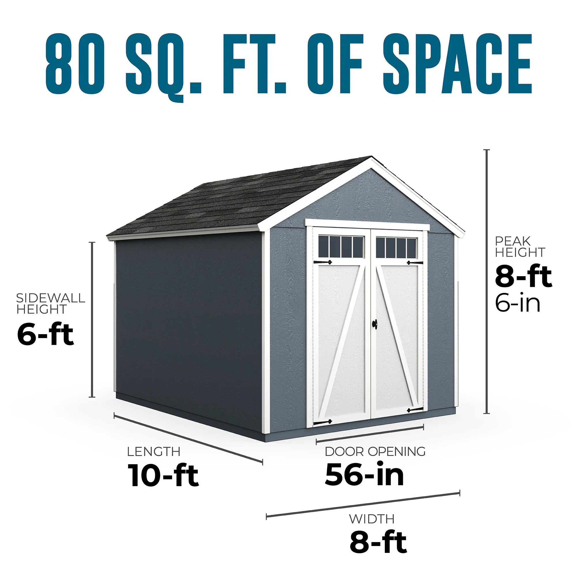 Midtown 8-Ft X 10-Ft Installed Wood Outdoor Storage Shed (Floor Included)