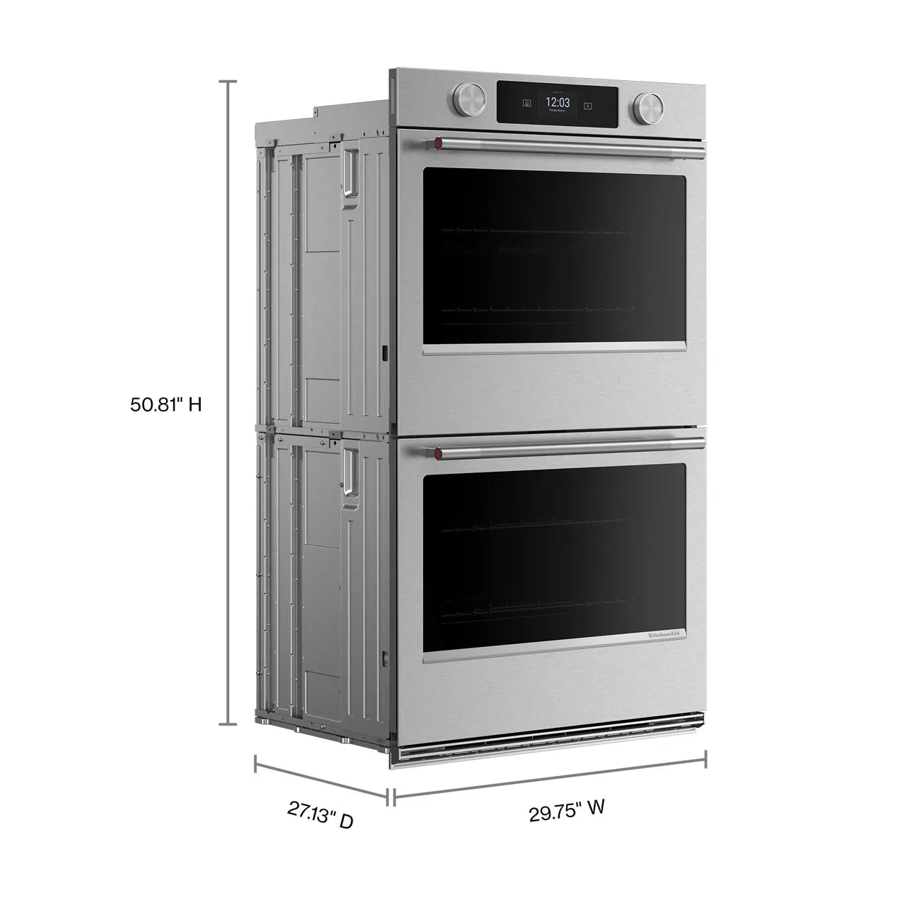 30 Inch Double Electric Wall Oven with Air Fry Steam Cleaning ( Printshield Stainless )