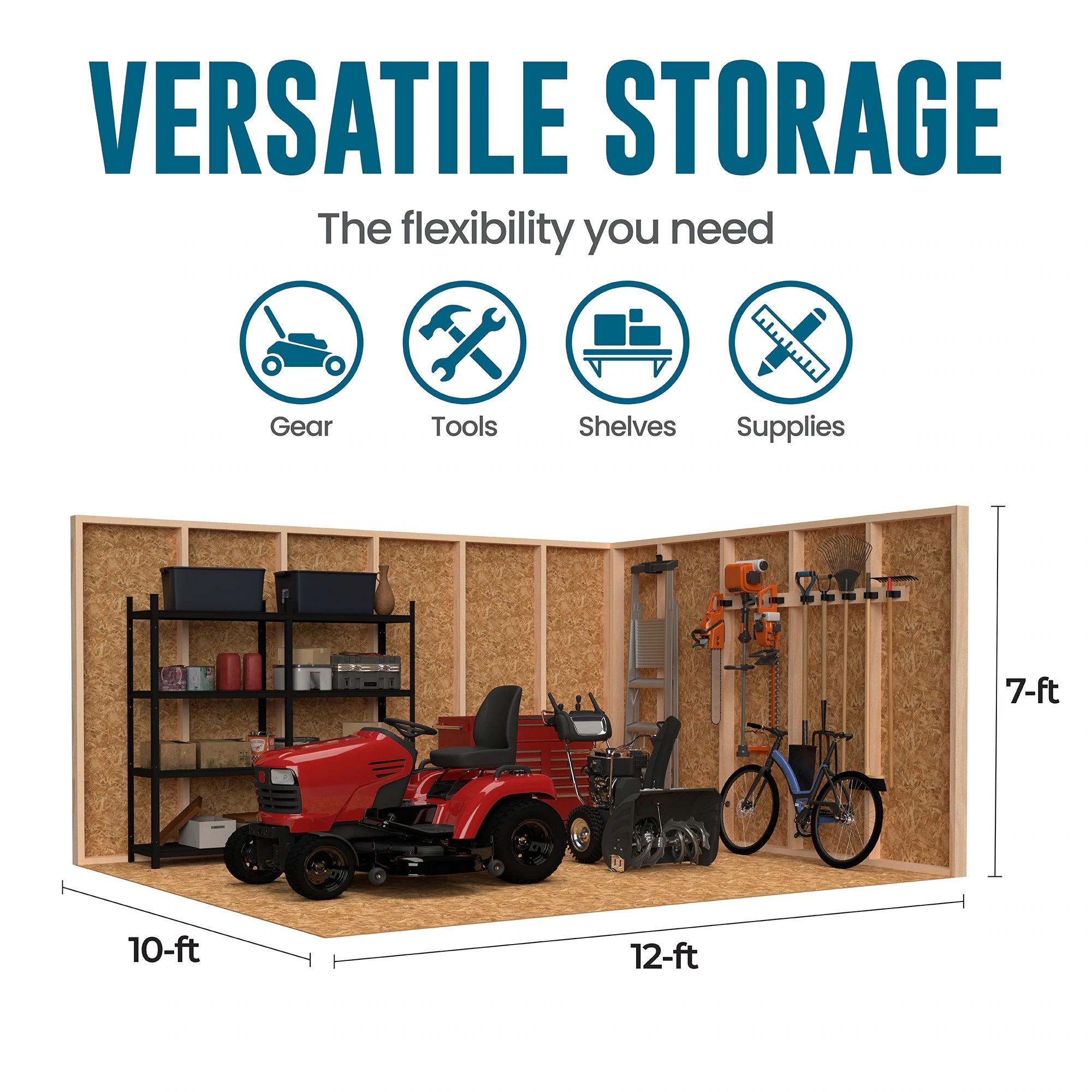Summerhill 10-Ft X 12-Ft Installed Wood Outdoor Storage Shed (Floor Included)