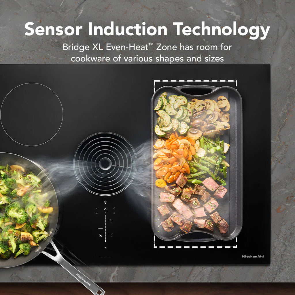36-In 4 Burners Black Induction Cooktop