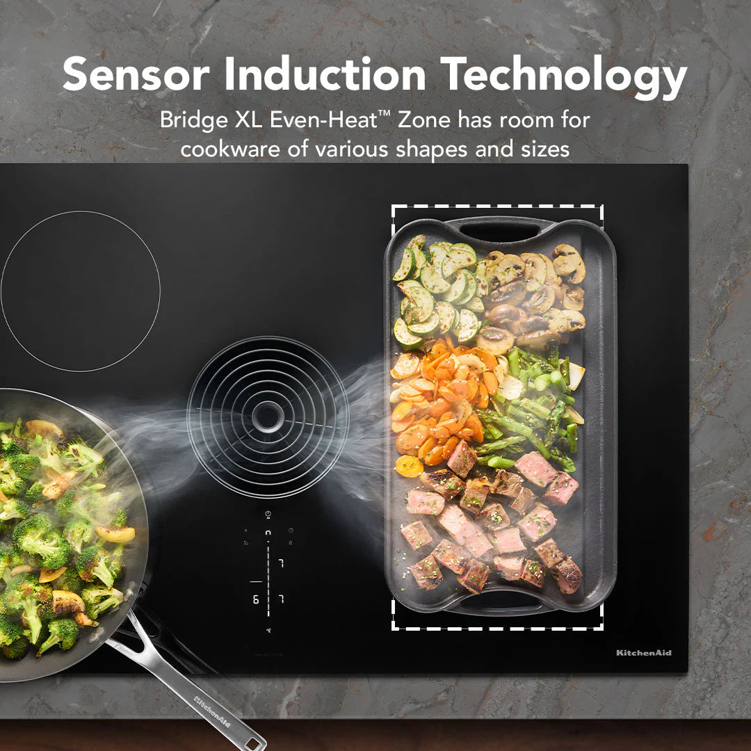 36-In 4 Burners Black Induction Cooktop
