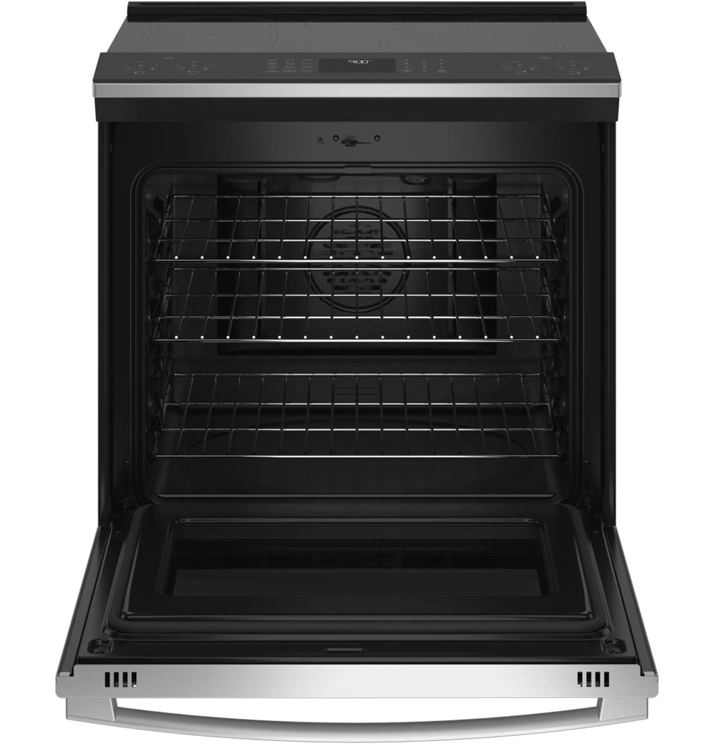 Profile 30-In 5 Burners 5.3-Cu Ft , Air Fry Convection Oven Slide-In Single Induction Ran ( Finrprint Resistant Stainless Steel )