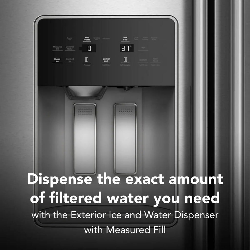 28.7-Cu Ft Standard-Depth 36-In Wide Side-By-Side Refrigerator with Ice Maker ,Water and Ice Dispenser ( Fingerprint Resistant Stainless Steel ) ENERGY STAR Certified