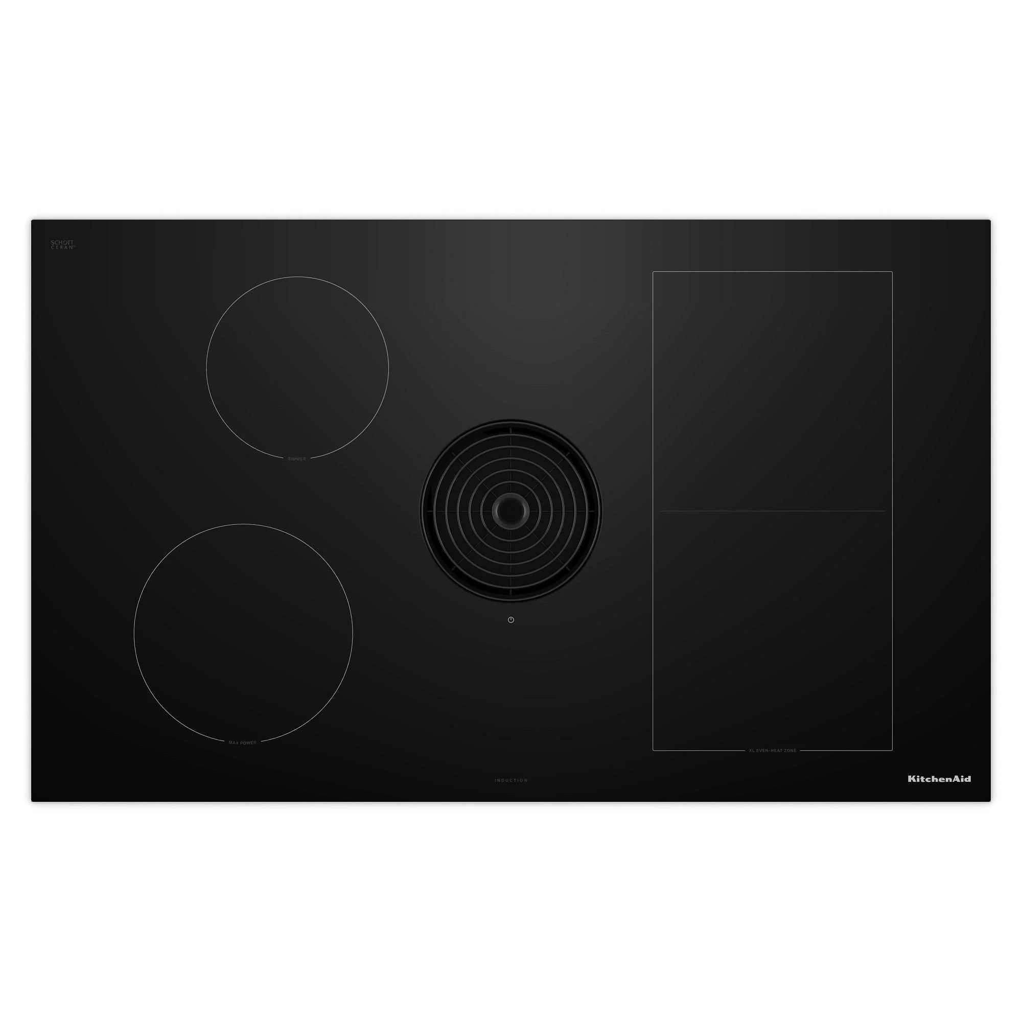 36-In 4 Burners Black Induction Cooktop