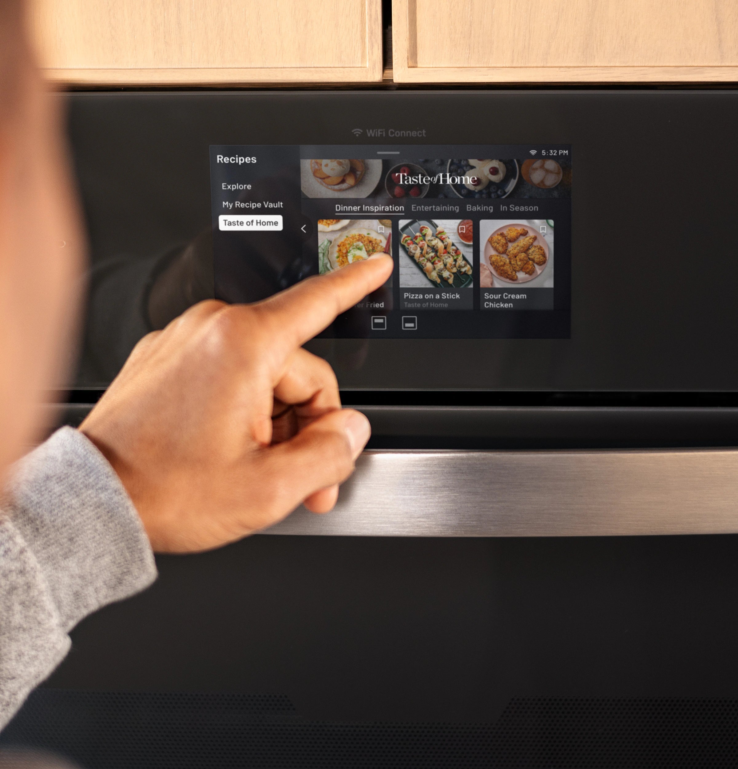 Profile 30 Inch Double Electric Wall Oven with Air Fry Self + Steam Cleaning ( Stainless Steel )