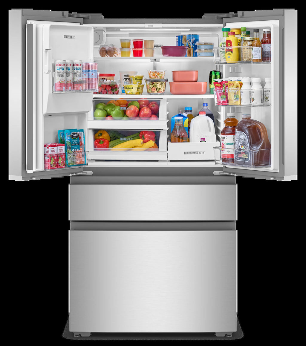Counter-Depth Wide True Counter Depth 21.86-Cu Ft 36-In Wide French Door Refrigerator with Ice Maker ( Fingerprint-Resistant Stainless Finish ) ENERGY STAR Certified