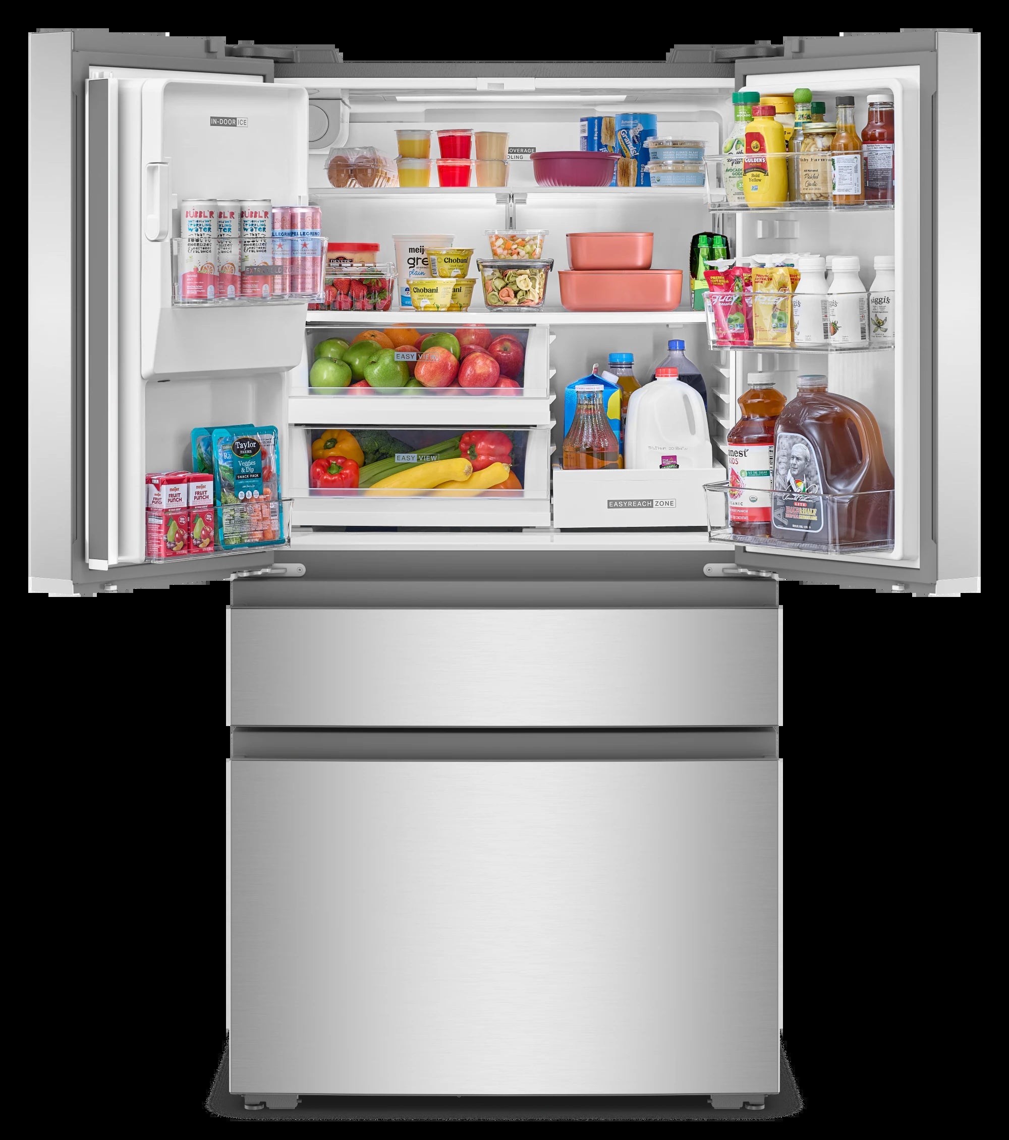 Counter-Depth Wide True Counter Depth 21.86-Cu Ft 36-In Wide French Door Refrigerator with Ice Maker ( Fingerprint-Resistant Stainless Finish ) ENERGY STAR Certified