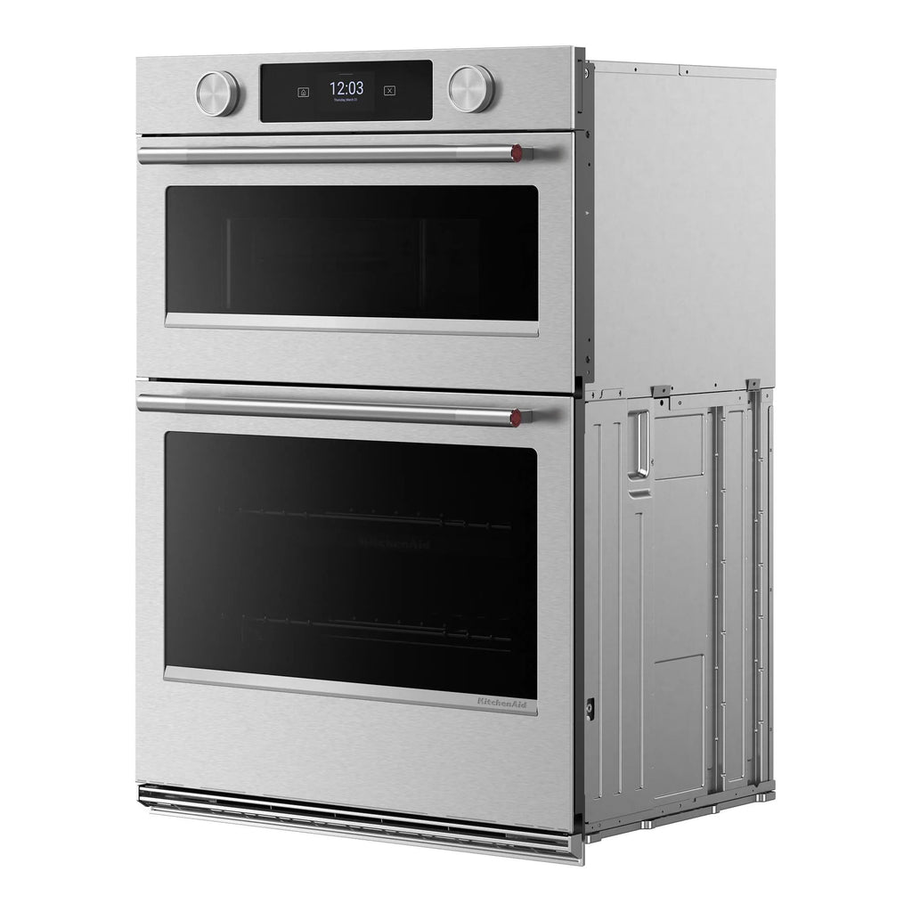 30 Inch Self + Steam Cleaning Air Fry Smart Compatible Microwave Wall Oven Combo ( Printshield Stainless )