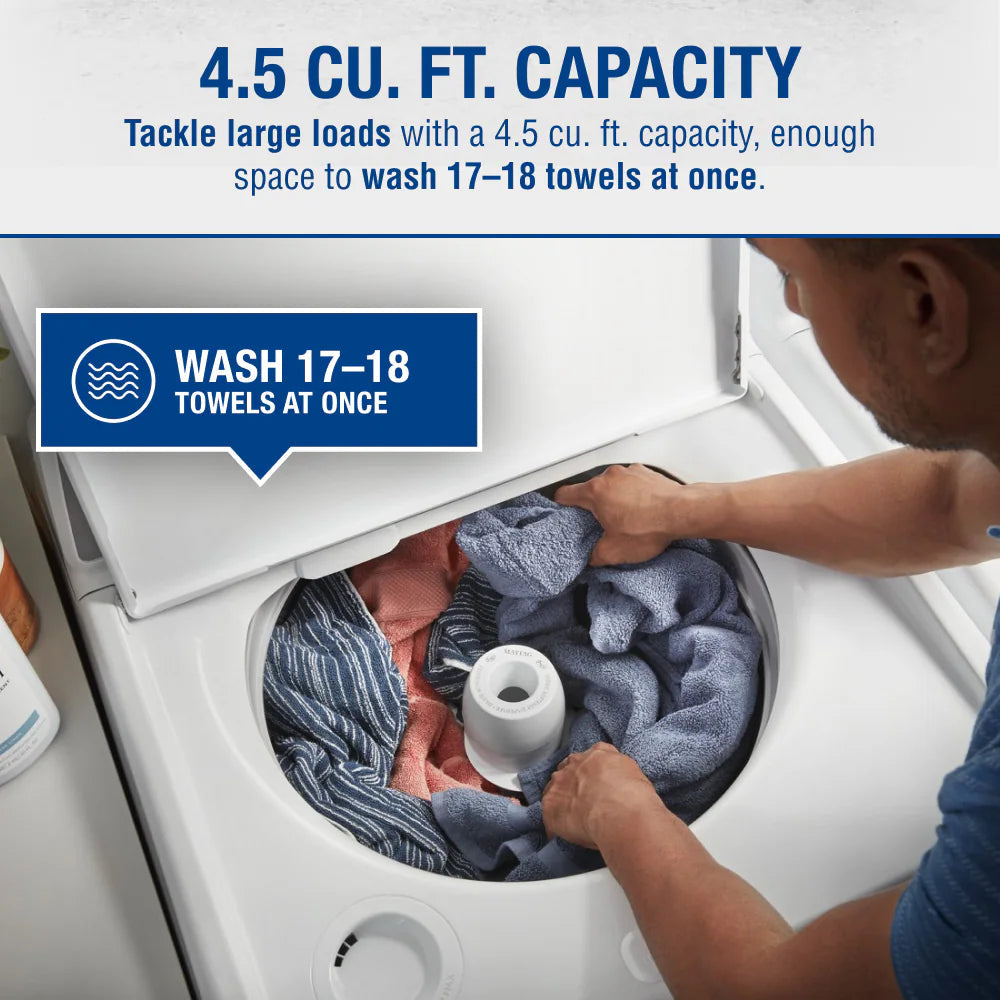 Deep Fill High Efficiency Agitator Large ( 4.5-Cu Ft ) Top-Load Washer ( White )