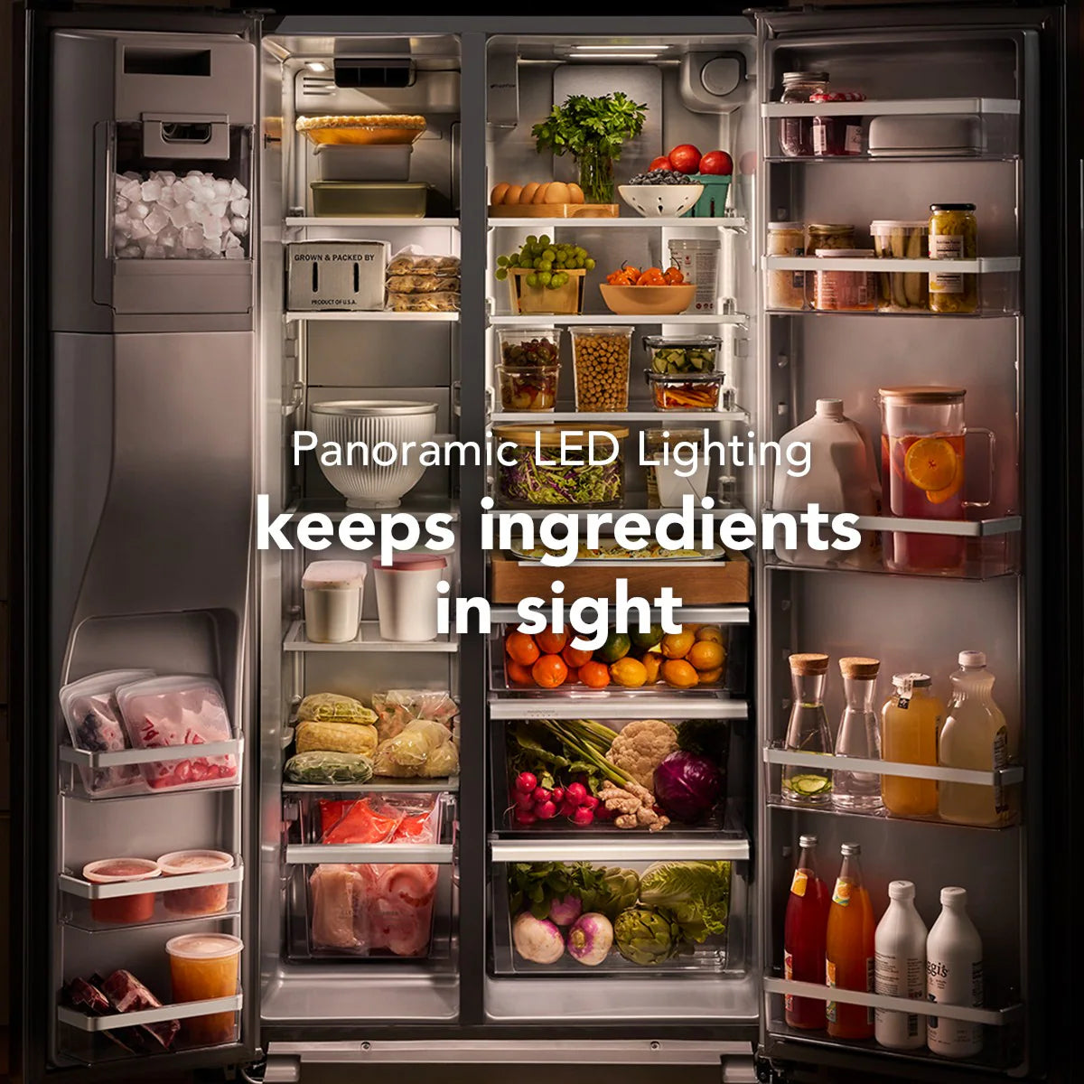 28.7-Cu Ft Standard-Depth 36-In Wide Side-By-Side Refrigerator with Ice Maker ,Water and Ice Dispenser ( Fingerprint Resistant Stainless Steel ) ENERGY STAR Certified