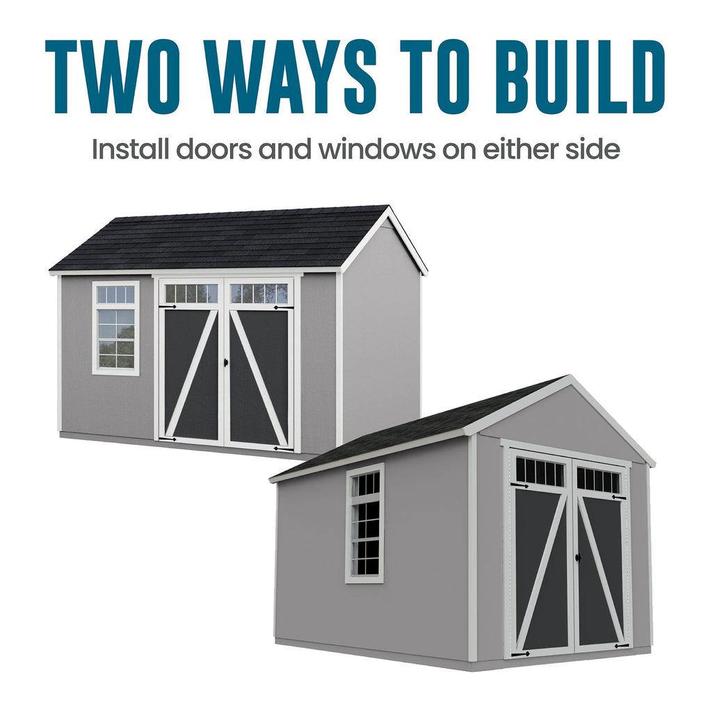 Coronado 12-Ft X 8-Ft Installed Wood Outdoor Storage Shed (Floor Included)