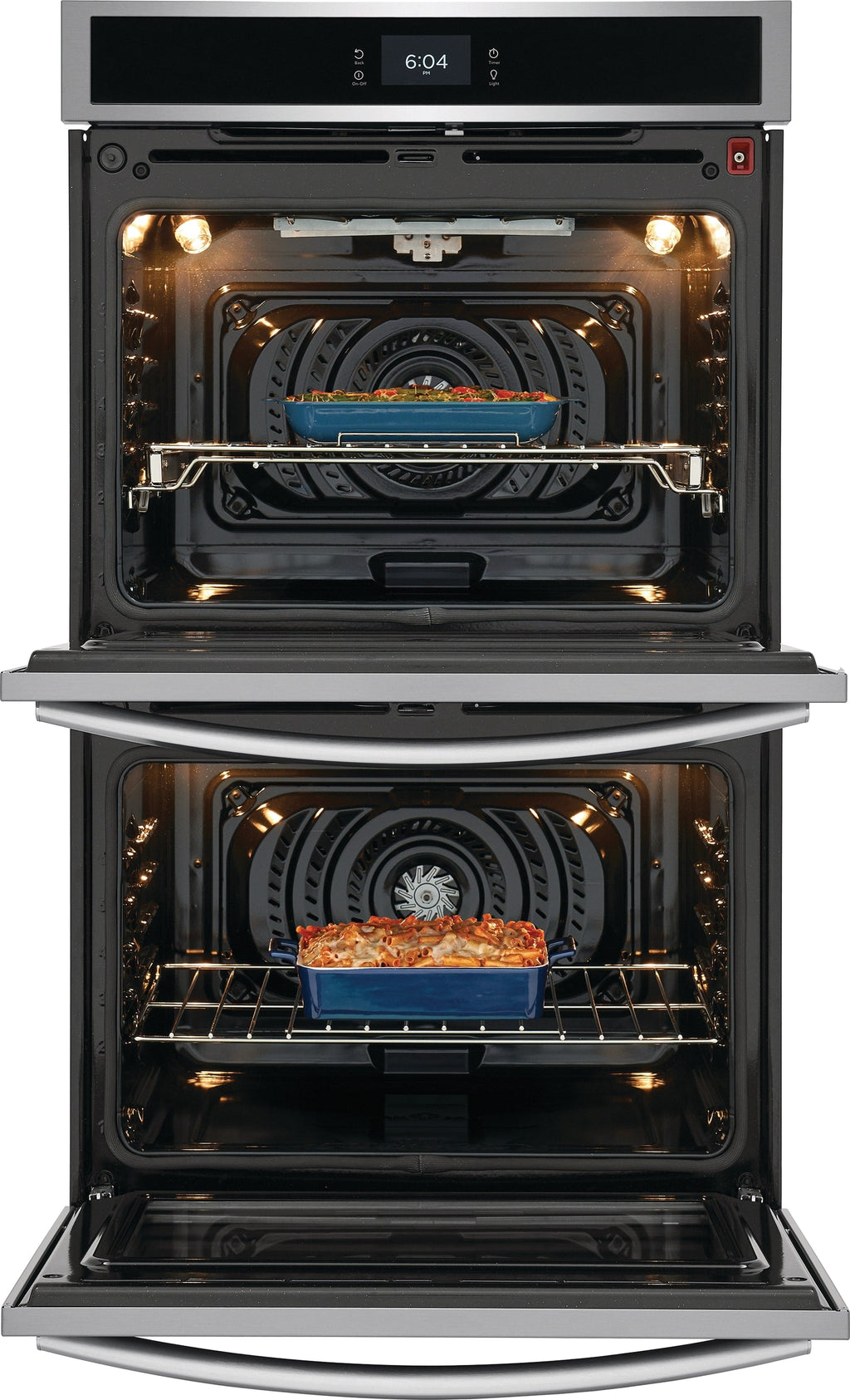 Gallery 27 Inch Double Electric Wall Oven with Air Fry Self + Steam Cleaning ( Fingerprint Resistant Stainless Steel )