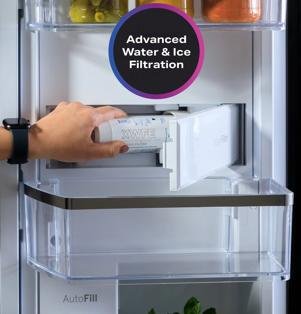 Profile Standard-Depth 28.3-Cu Ft 36-In Wide French Door Refrirator with Ice Maker ( Finrprint-Resistant Stainless Steel ) ENERGY STAR Certified