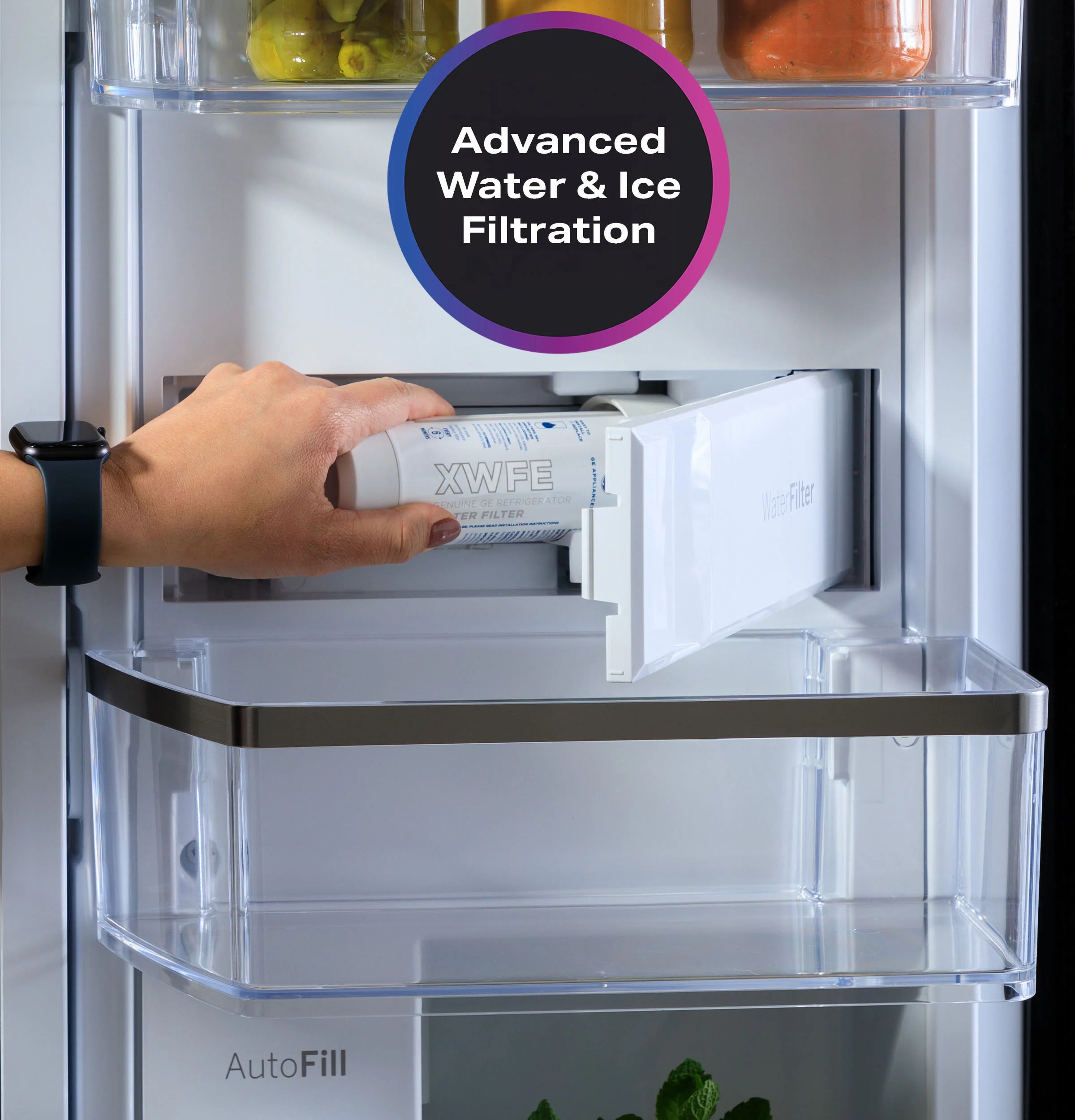 Profile Standard-Depth 28.3-Cu Ft 36-In Wide French Door Refrirator with Ice Maker ( Finrprint-Resistant Stainless Steel ) ENERGY STAR Certified