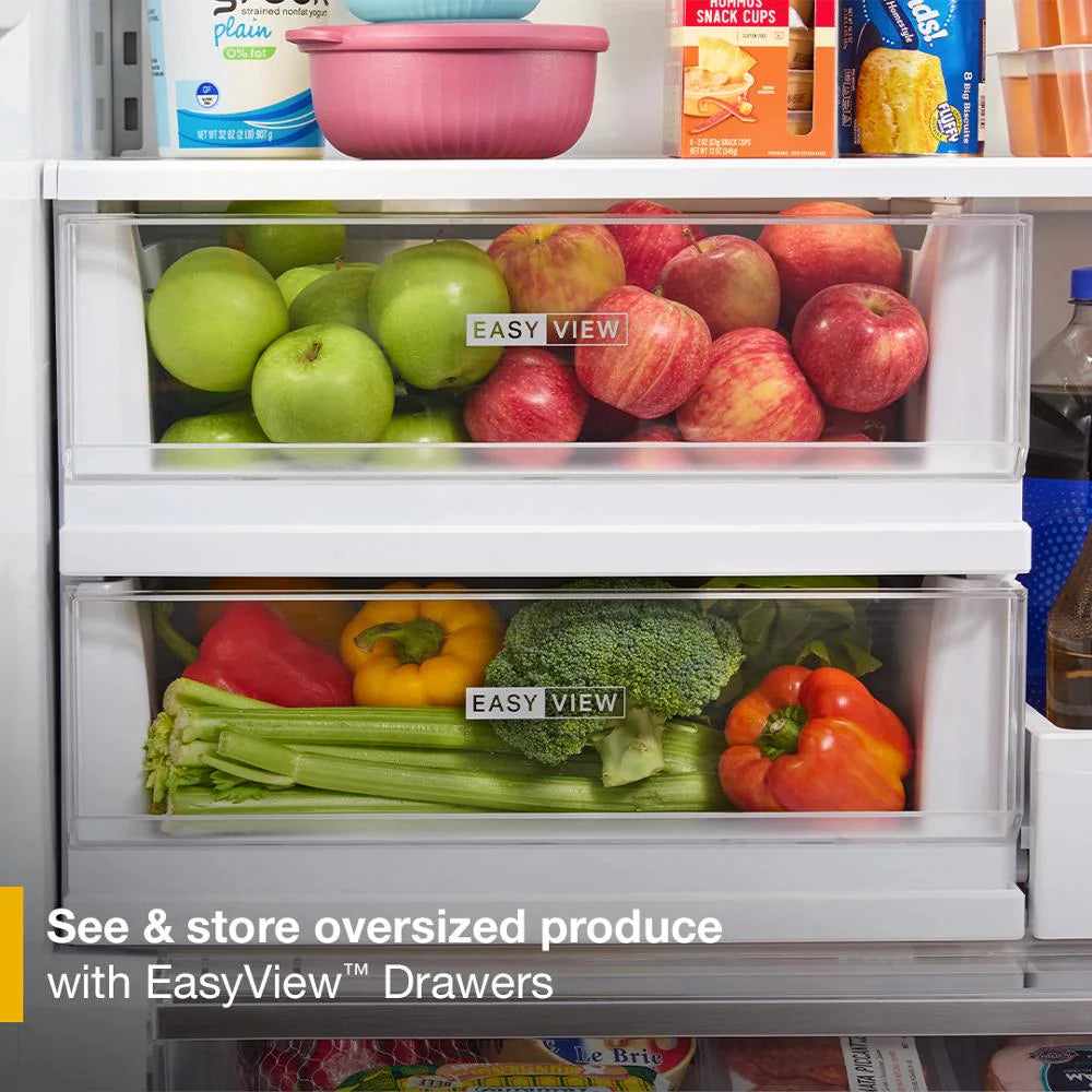 Counter-Depth Wide True Counter Depth 21.86-Cu Ft 36-In Wide French Door Refrigerator with Ice Maker ( Fingerprint-Resistant Stainless Finish ) ENERGY STAR Certified