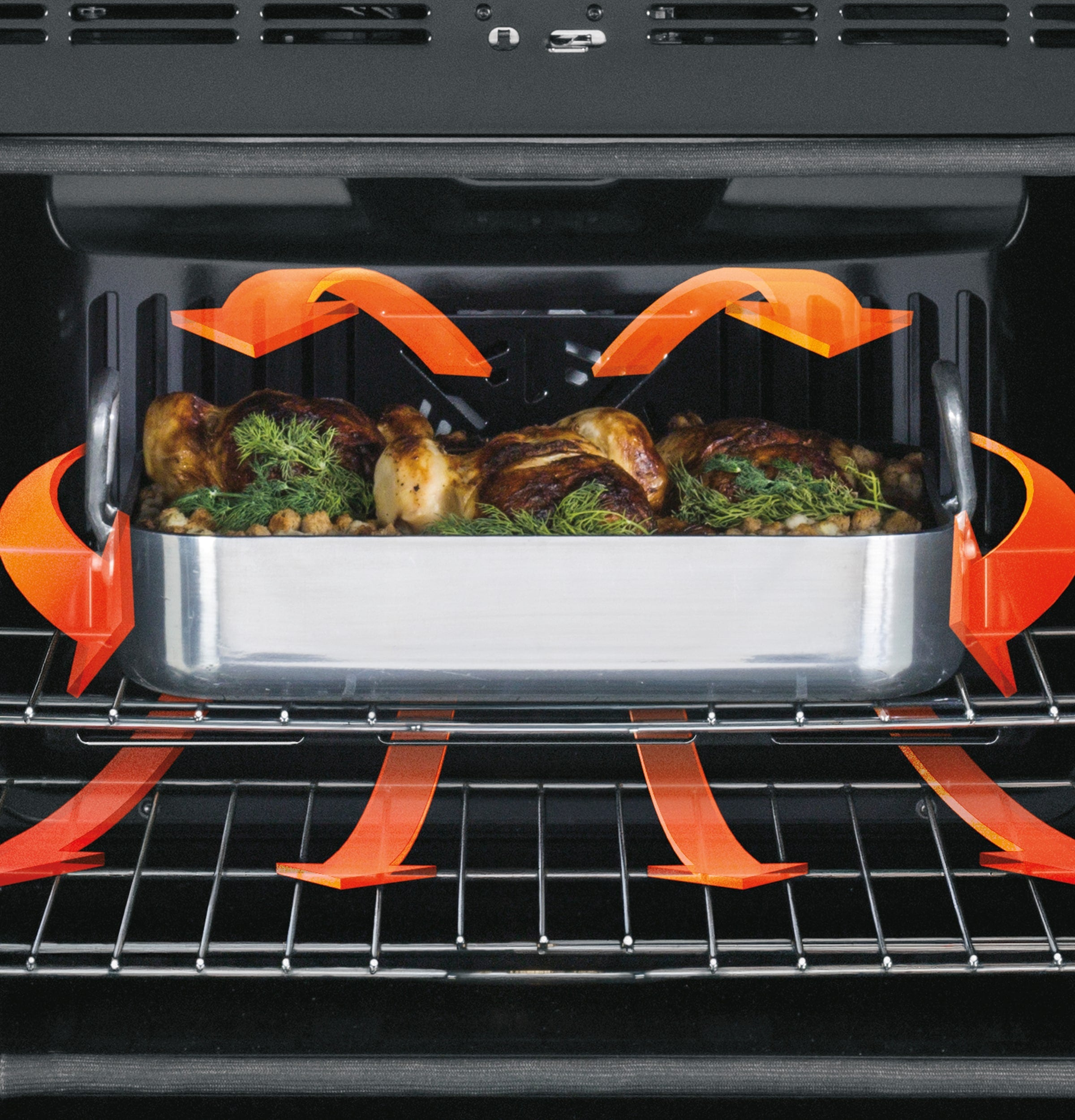 Profile 30 Inch Double Electric Wall Oven with Air Fry Self + Steam Cleaning ( Stainless Steel )