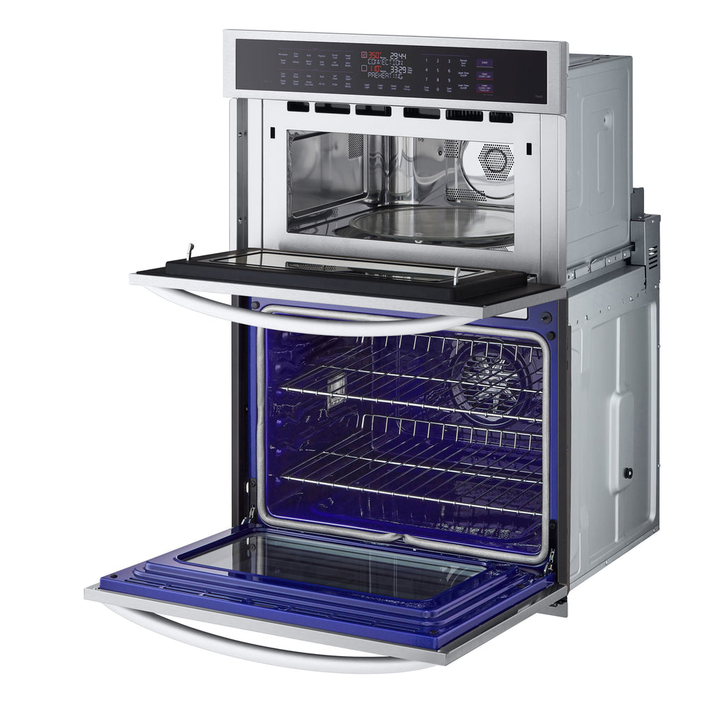 30 Inch Self-Cleaning Air Fry Smart Compatible Microwave Wall Oven Combo ( Printproof Stainless Steel )