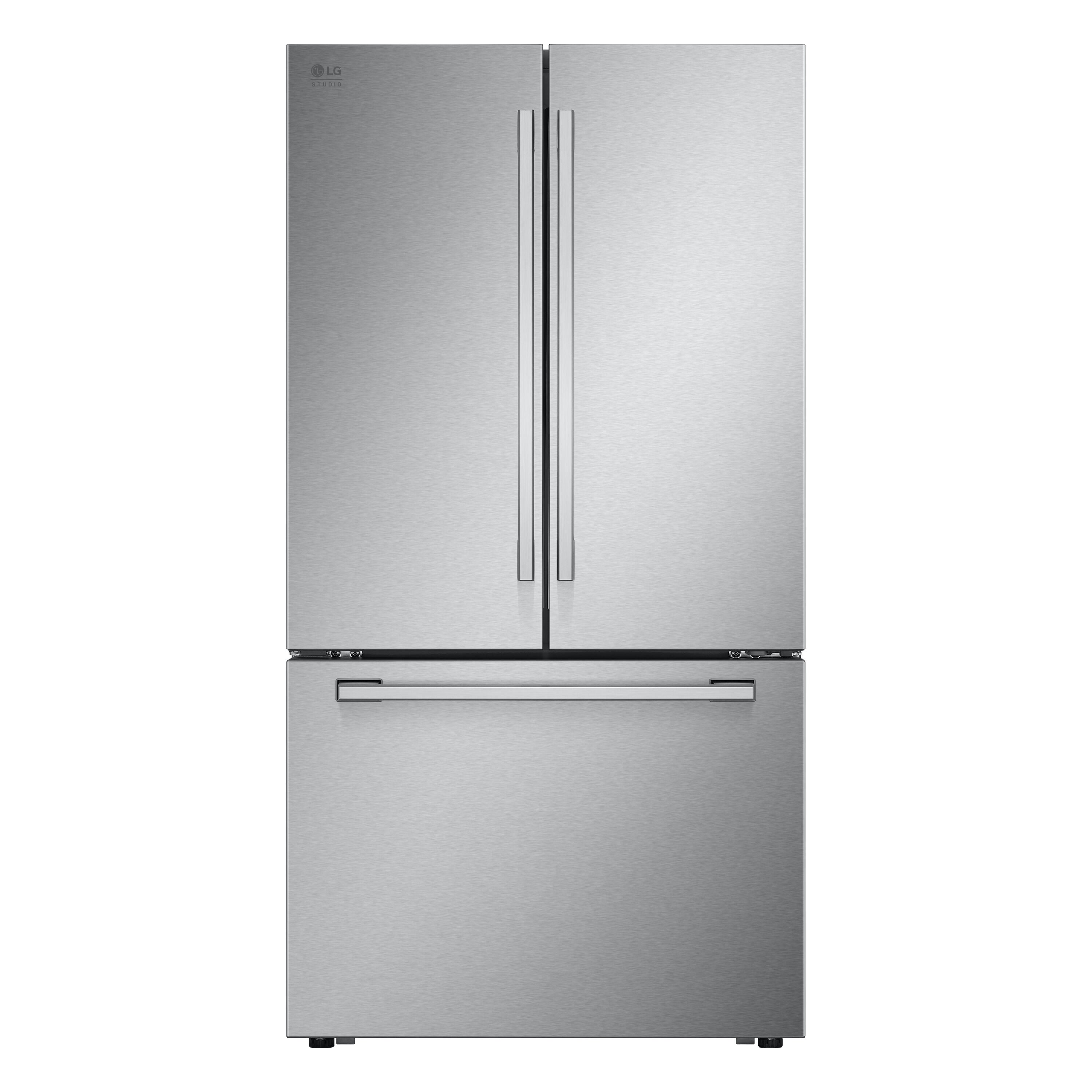 STUDIO Counter-Depth 26.5-Cu Ft 36-In Wide French Door Refrigerator with Ice Maker ( Essence White ) ENERGY STAR Certified