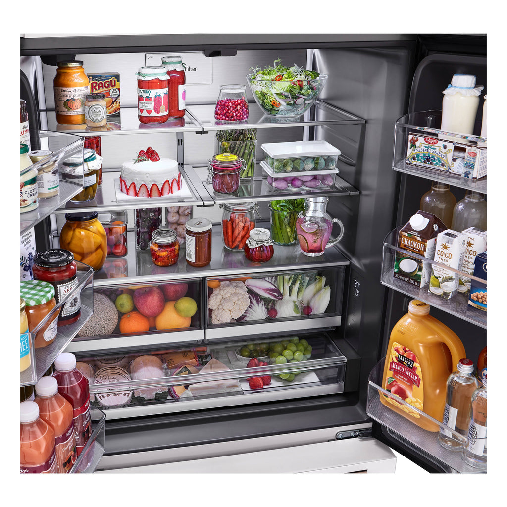 STUDIO Counter-Depth 26.5-Cu Ft 36-In Wide French Door Refrigerator with Ice Maker ( Essence White ) ENERGY STAR Certified