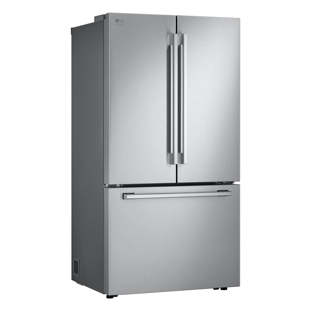 STUDIO Counter-Depth 26.5-Cu Ft 36-In Wide French Door Refrigerator with Ice Maker ( Printproof Stainless Steel ) ENERGY STAR Certified