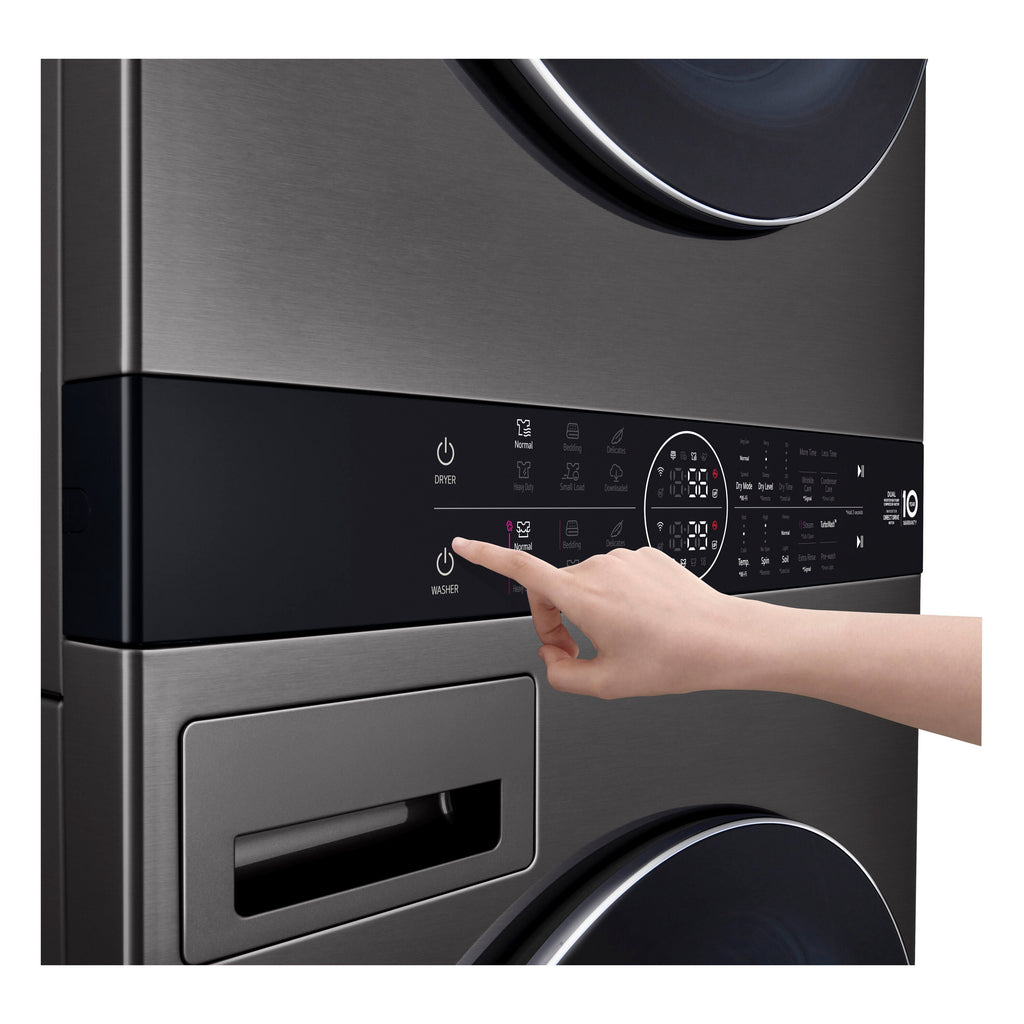 Ventless Heat Pump Washtower 5-Cu Ft Front Load Washer and 7.8-Cu Ft Electric Dryer Stacked Laundry Center ( Black Steel )