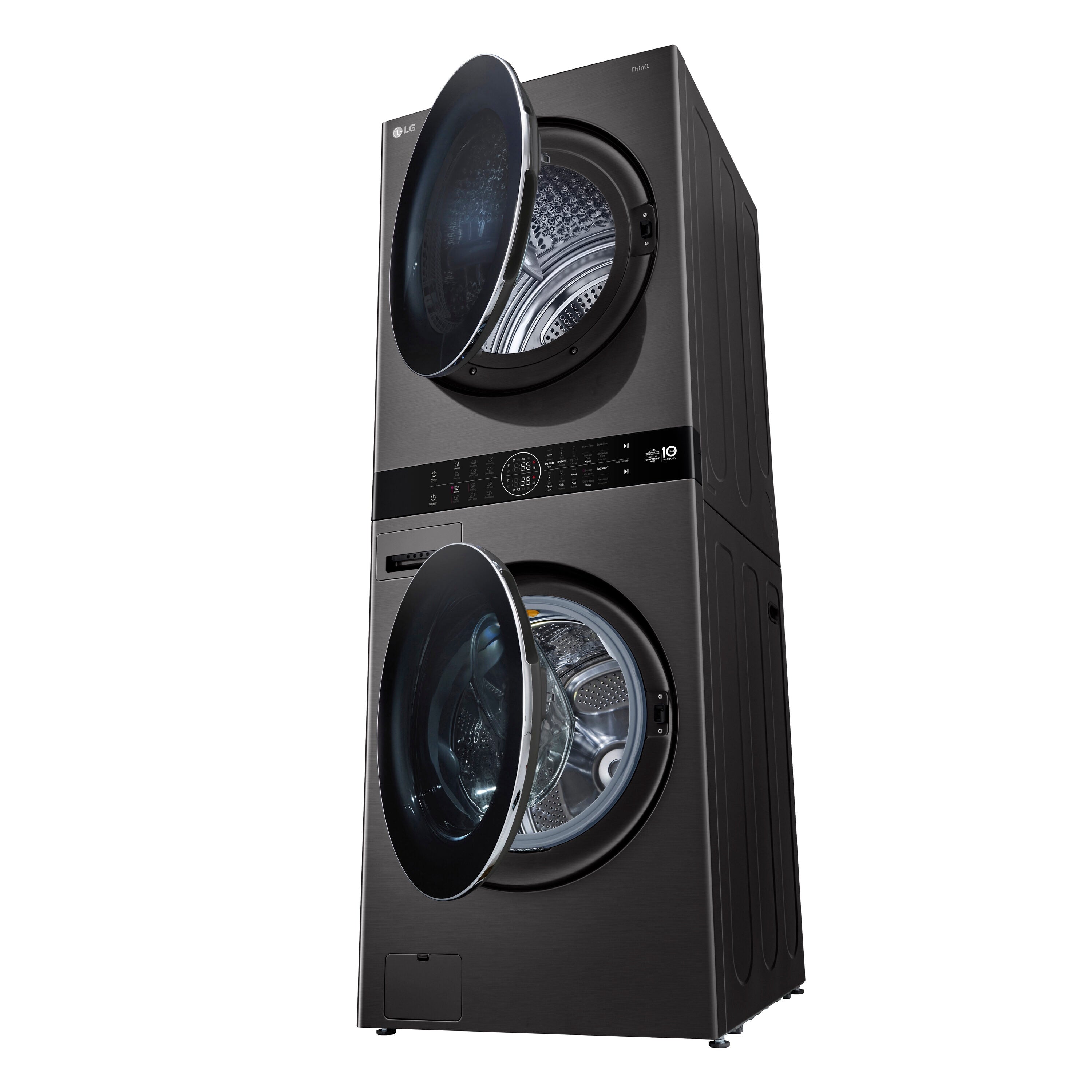 Ventless Heat Pump Washtower 5-Cu Ft Front Load Washer and 7.8-Cu Ft Electric Dryer Stacked Laundry Center ( Black Steel )