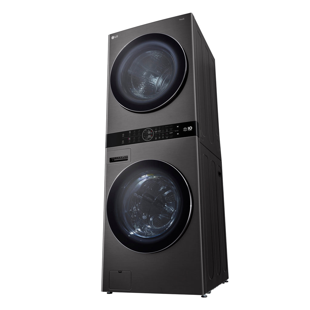 Ventless Heat Pump Washtower 5-Cu Ft Front Load Washer and 7.8-Cu Ft Electric Dryer Stacked Laundry Center ( Black Steel )