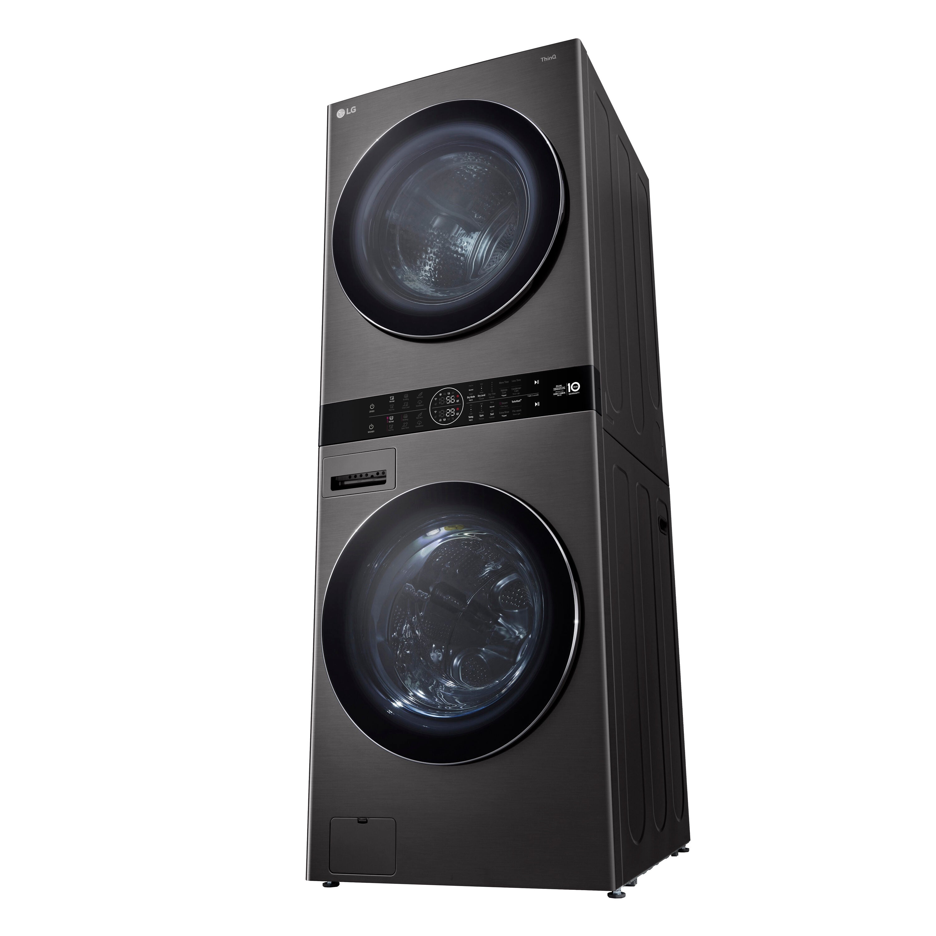 Ventless Heat Pump Washtower 5-Cu Ft Front Load Washer and 7.8-Cu Ft Electric Dryer Stacked Laundry Center ( Black Steel )