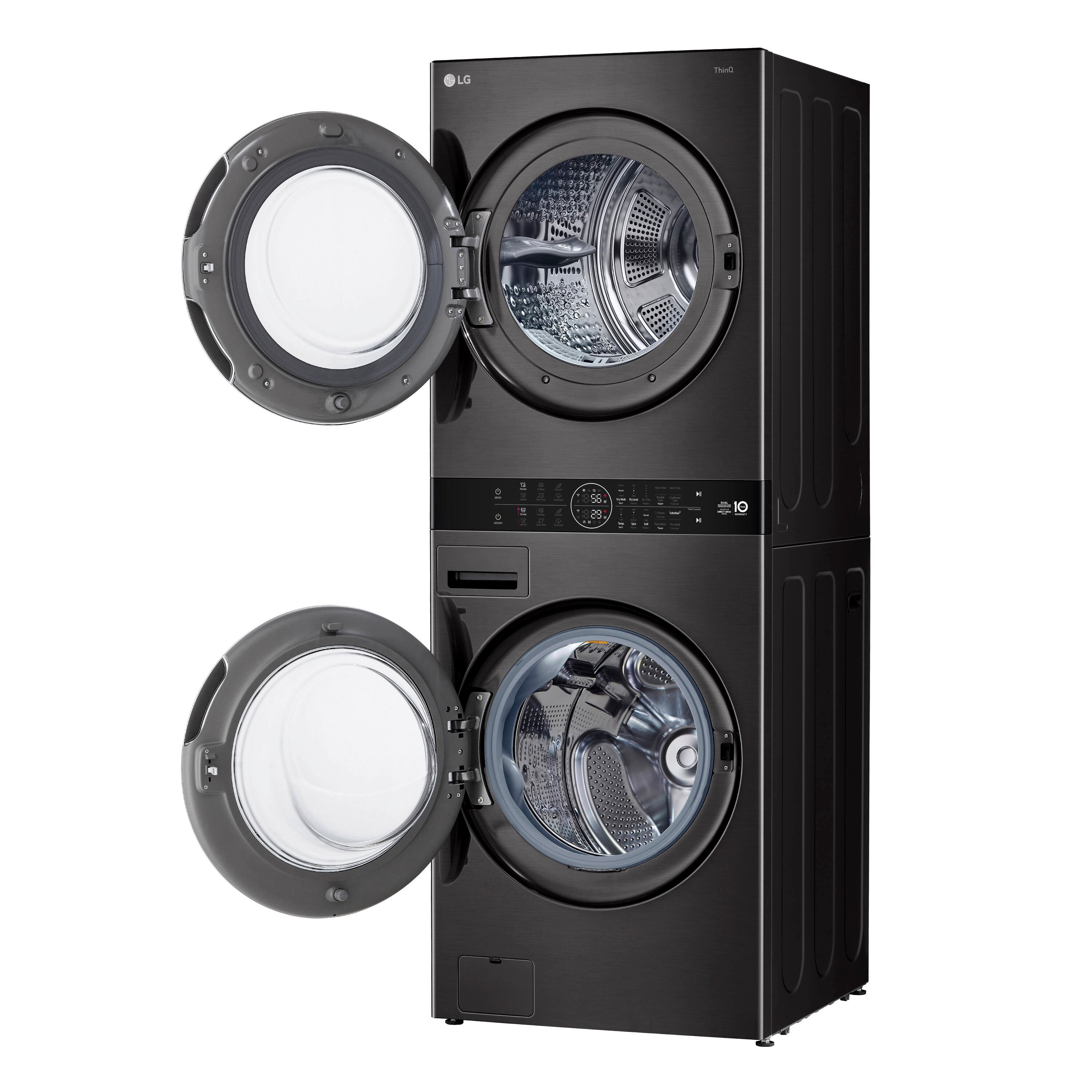 Ventless Heat Pump Washtower 5-Cu Ft Front Load Washer and 7.8-Cu Ft Electric Dryer Stacked Laundry Center ( Black Steel )