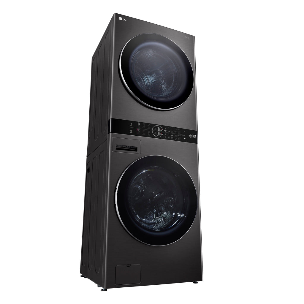 Ventless Heat Pump Washtower 5-Cu Ft Front Load Washer and 7.8-Cu Ft Electric Dryer Stacked Laundry Center ( Black Steel )