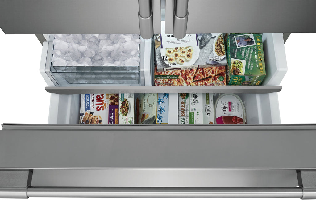 Professional Counter-Depth 22.6-Cu Ft 3 -Door 36-In Wide French Door Refrigerator with Dual Ice Maker ( Smudge-Proof Stainless Steel ) ENERGY STAR Certified