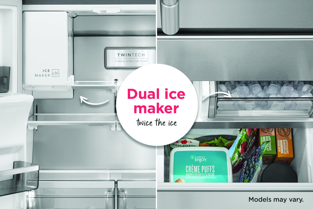 Professional Counter-Depth 22.6-Cu Ft 3 -Door 36-In Wide French Door Refrigerator with Dual Ice Maker ( Smudge-Proof Stainless Steel ) ENERGY STAR Certified