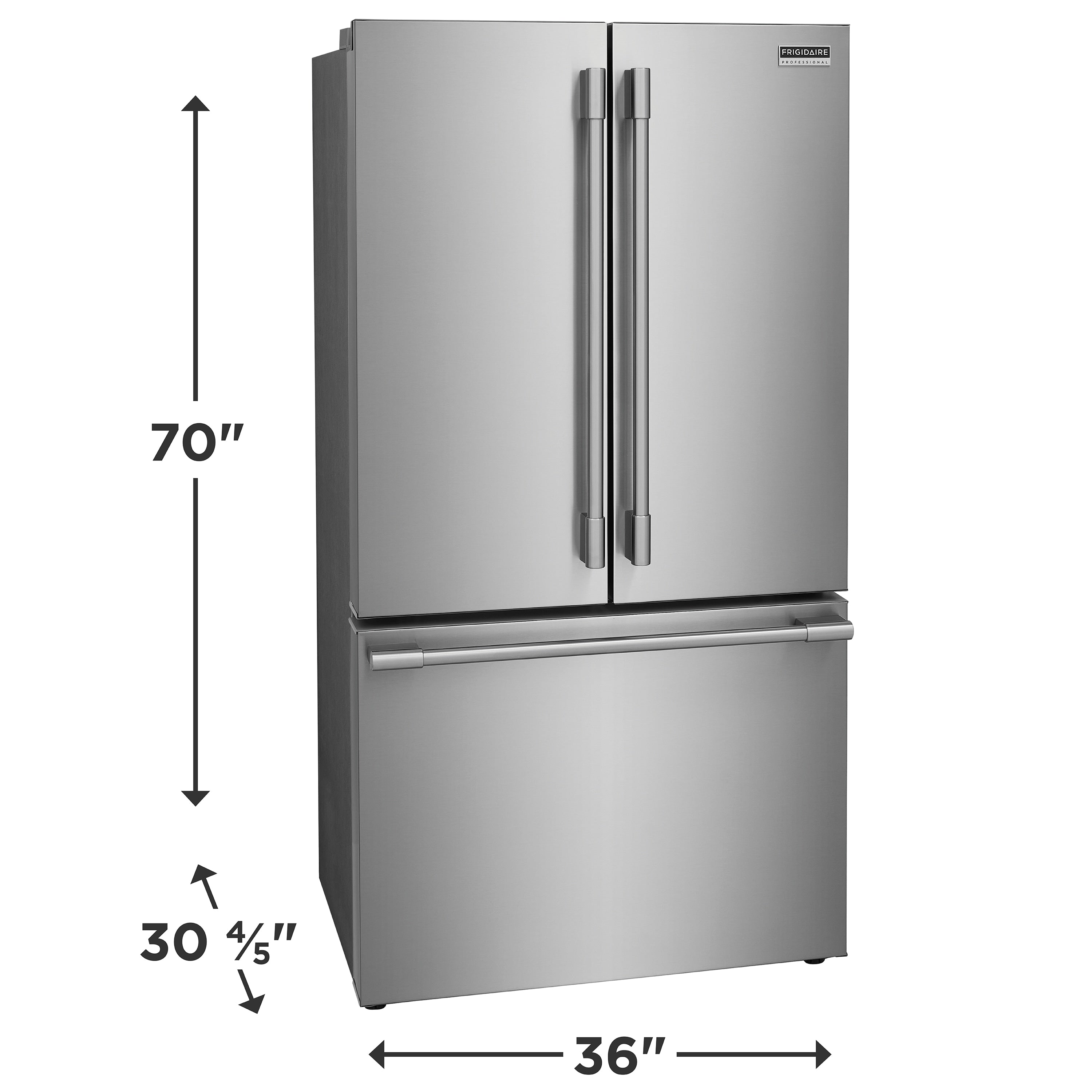 Professional Counter-Depth 23.3-Cu Ft 3 -Door 36-In Wide French Door Refrigerator with Ice Maker ( Smudge-Proof Stainless Steel ) ENERGY STAR Certified