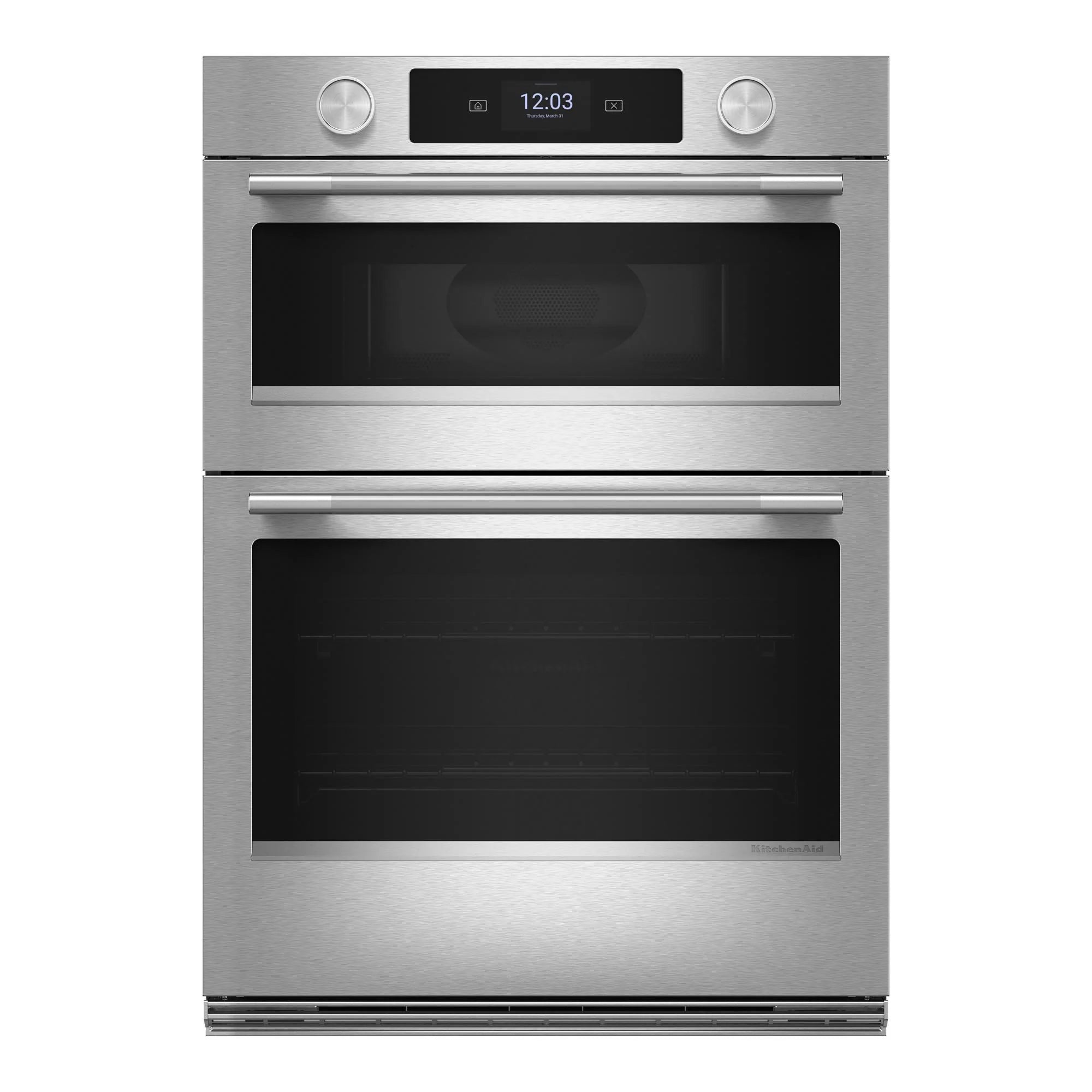 30 Inch Self + Steam Cleaning Air Fry Smart Compatible Microwave Wall Oven Combo ( Printshield Stainless )