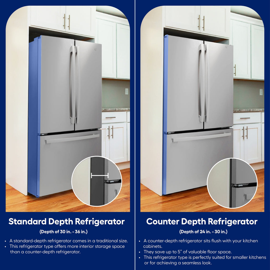Purespace 17.2-Cu Ft Counter-Depth 32-In Wide Bottom-Freezer Refrigerator Fingerprint Resistant Stainless Steel ) ENERGY STAR Certified