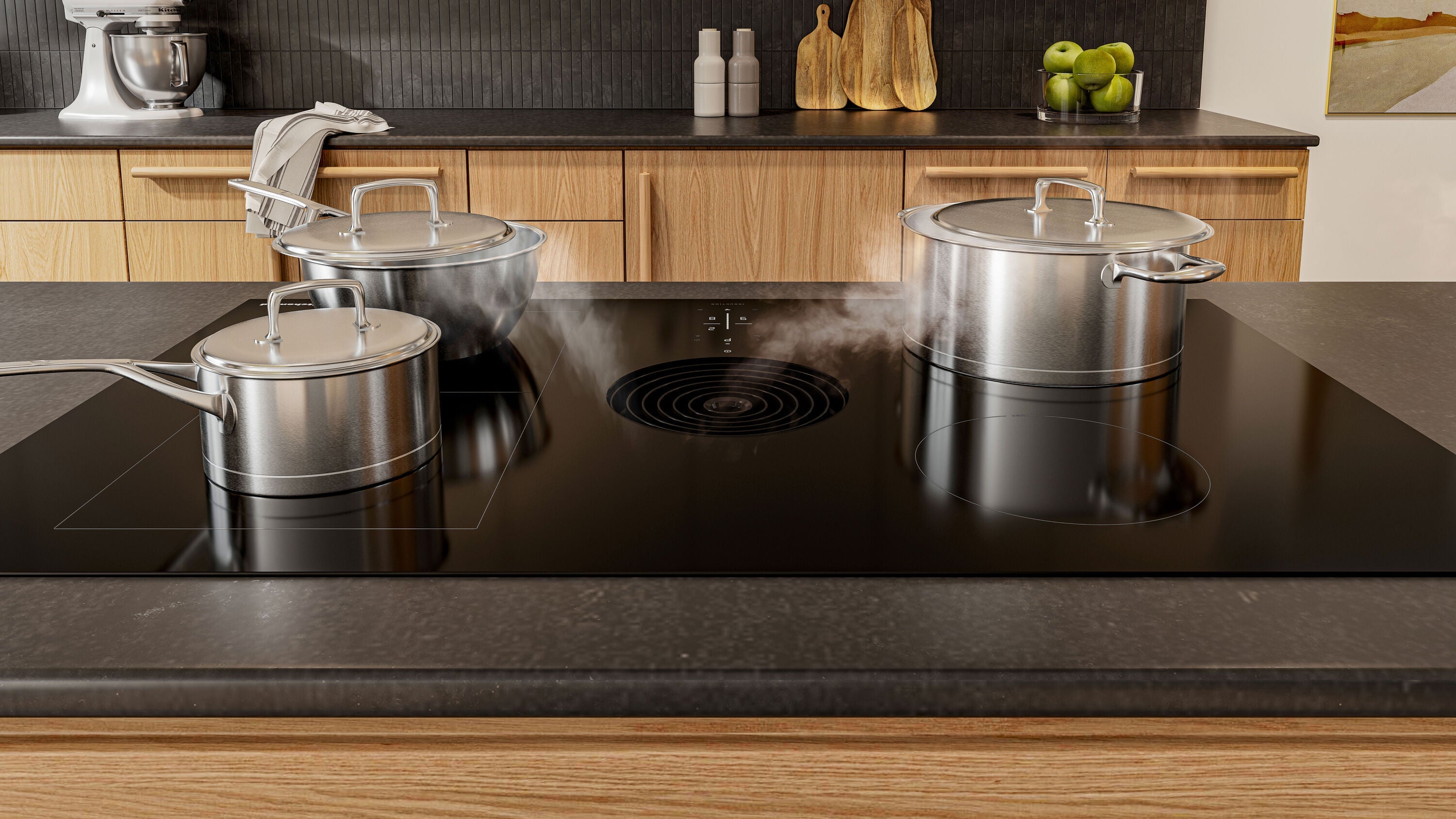 36-In 4 Burners Black Induction Cooktop