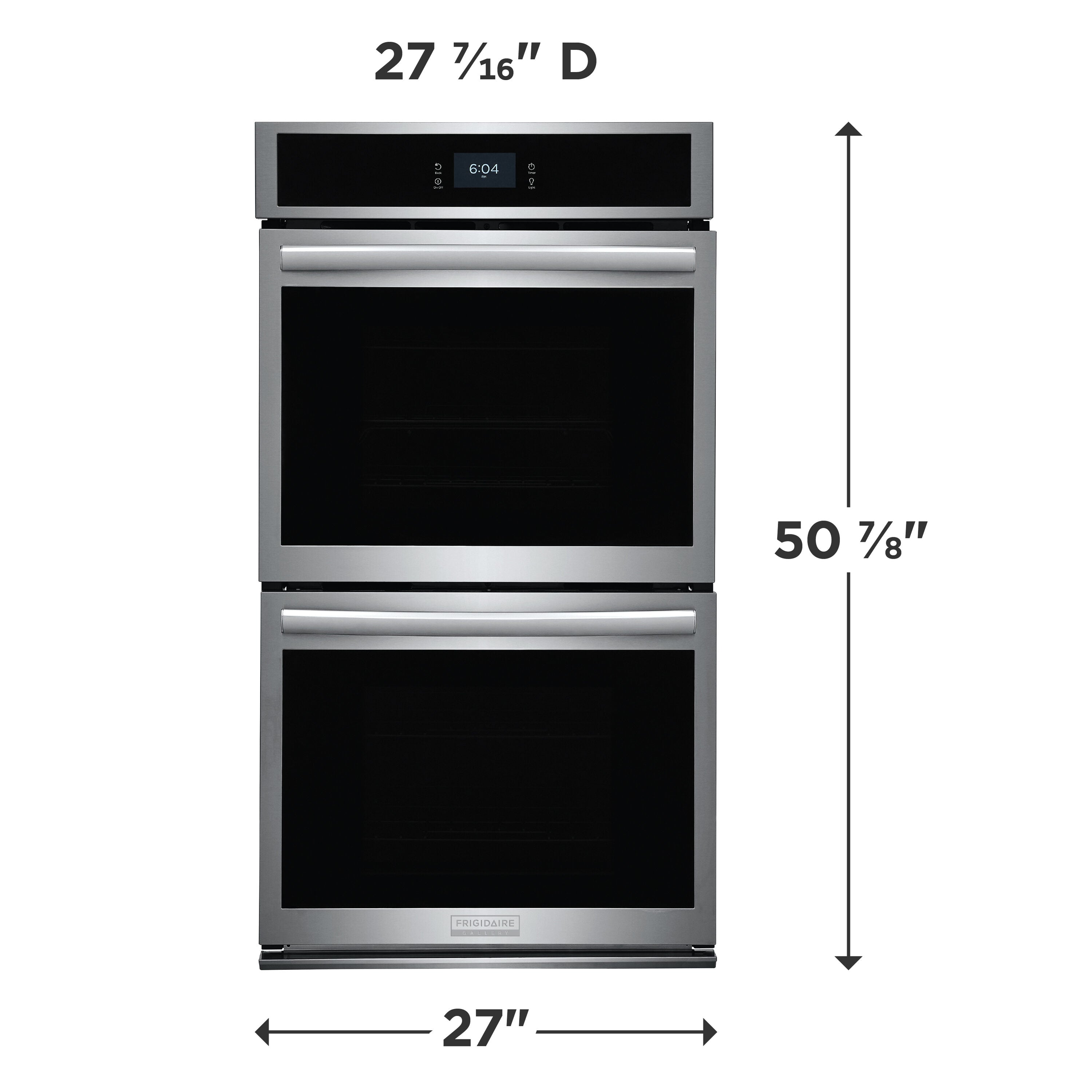 Gallery 27 Inch Double Electric Wall Oven with Air Fry Self + Steam Cleaning ( Fingerprint Resistant Stainless Steel )