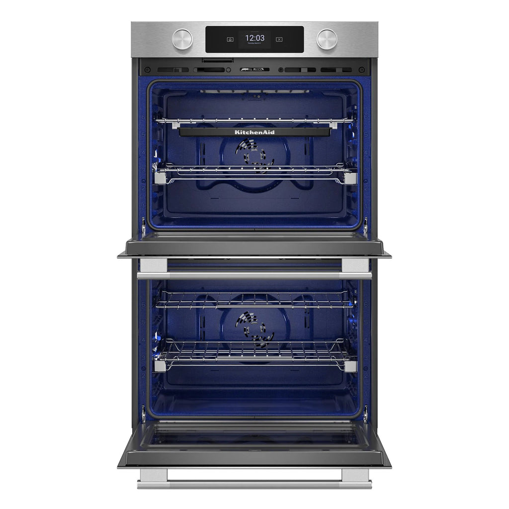 30 Inch Double Electric Wall Oven with Air Fry Steam Cleaning ( Printshield Stainless )