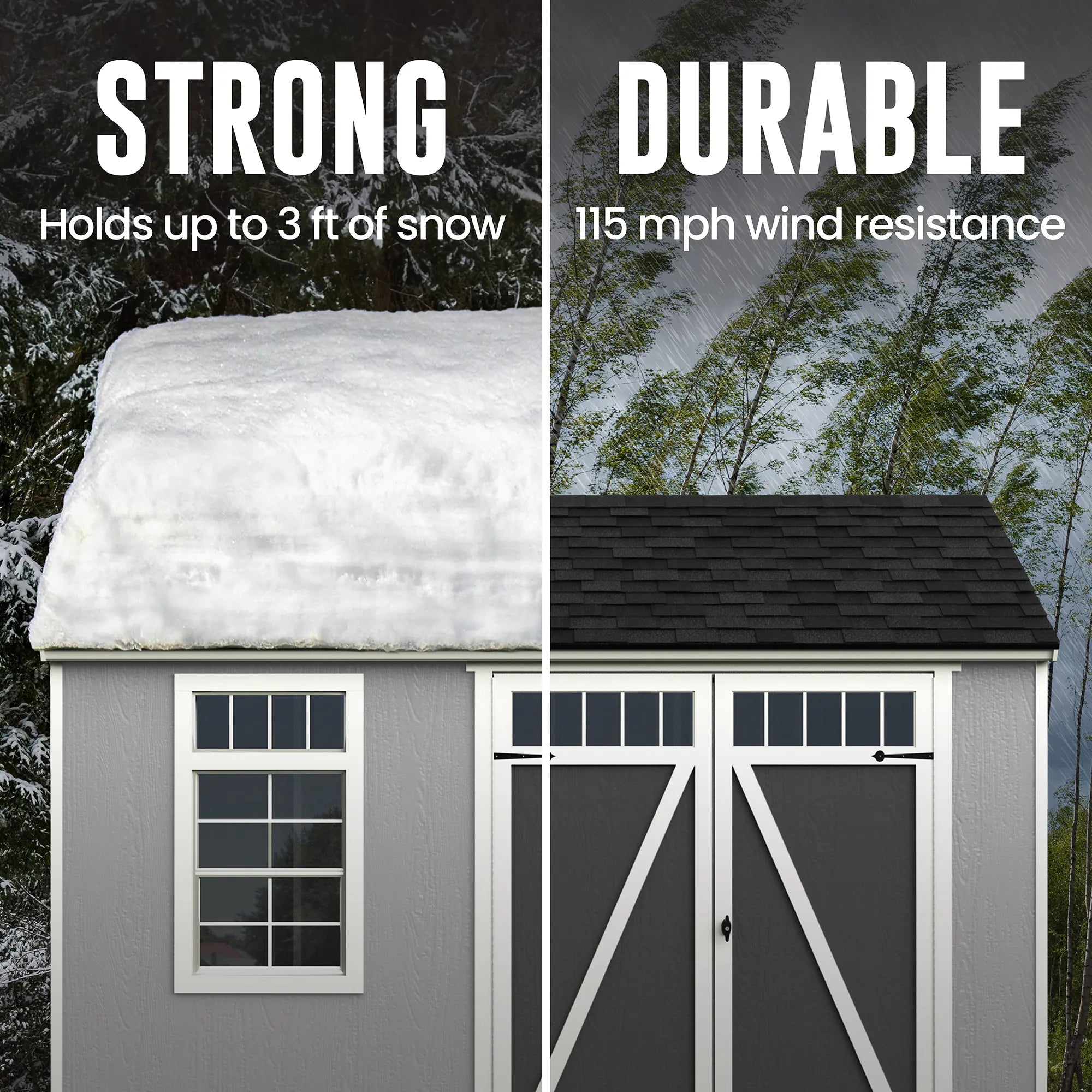 Coronado 12-Ft X 8-Ft Installed Wood Outdoor Storage Shed (Floor Included)