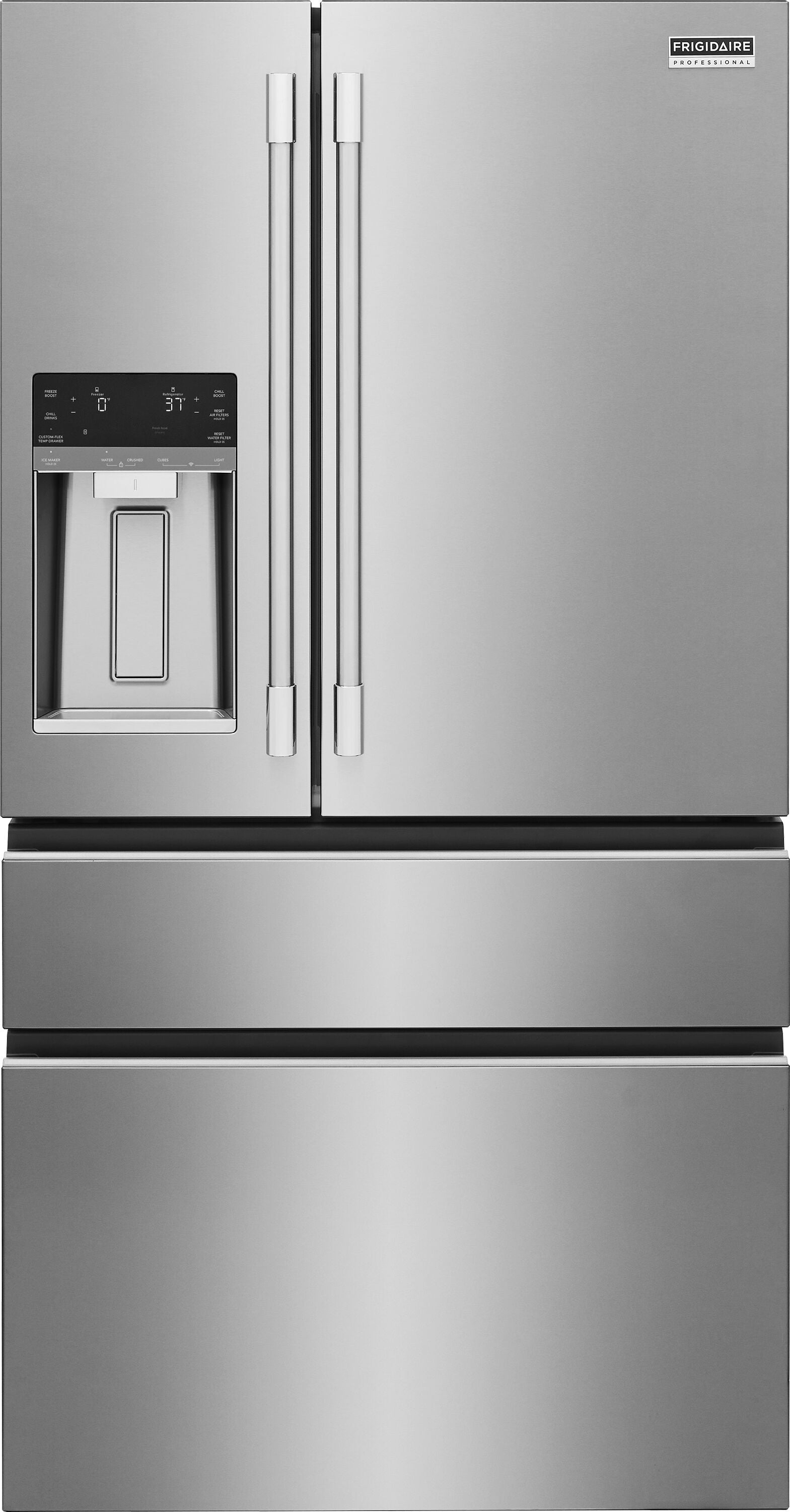 Professional Counter-Depth Professional 21.4-Cu Ft 36-In Wide French Door Refrigerator with Dual Ice Maker ( Smudge Proof Stainless Steel ) ENERGY STAR Certified