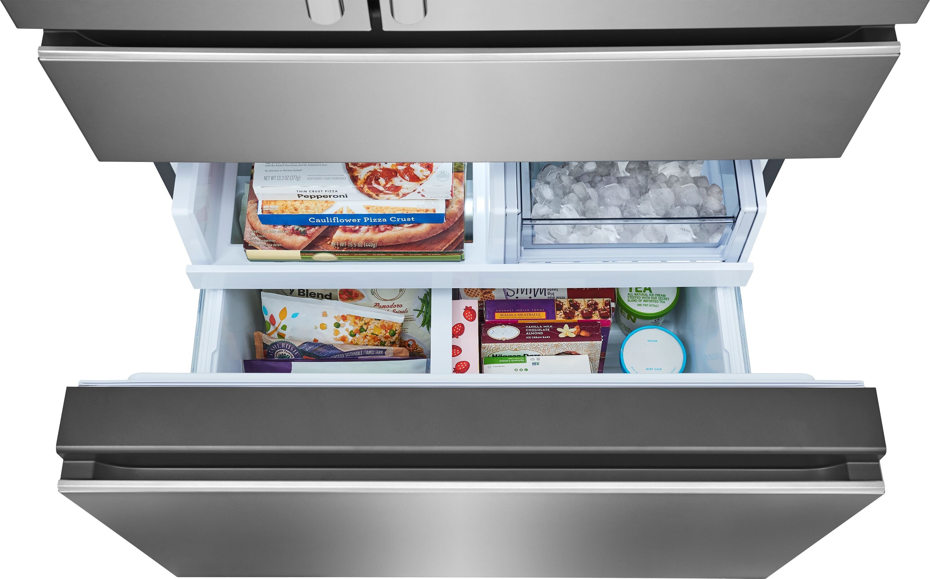 Professional Counter-Depth Professional 21.4-Cu Ft 36-In Wide French Door Refrigerator with Dual Ice Maker ( Smudge Proof Stainless Steel ) ENERGY STAR Certified
