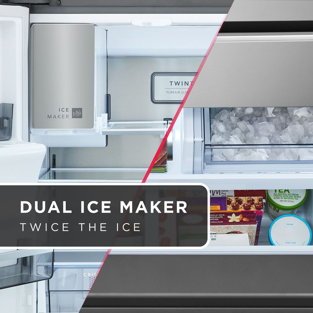 Professional Counter-Depth Professional 21.4-Cu Ft 36-In Wide French Door Refrigerator with Dual Ice Maker ( Smudge Proof Stainless Steel ) ENERGY STAR Certified