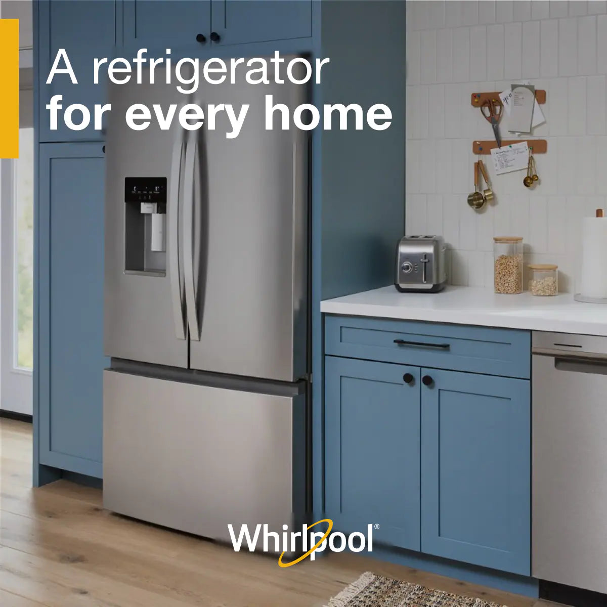 Counter-Depth 23.4-Cu Ft 36-In Wide French Door Refrigerator with Dual Ice Maker ( Fingerprint-Resistant Stainless Finish ) ENERGY STAR Certified