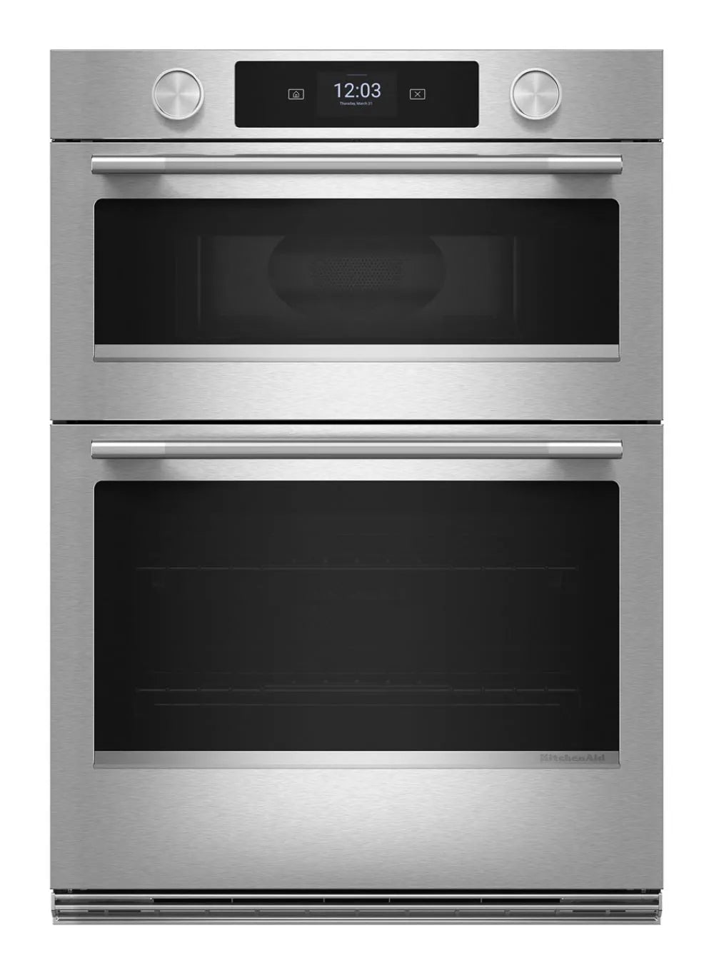 30 Inch Self + Steam Cleaning Air Fry Smart Compatible Microwave Wall Oven Combo ( Printshield Stainless )