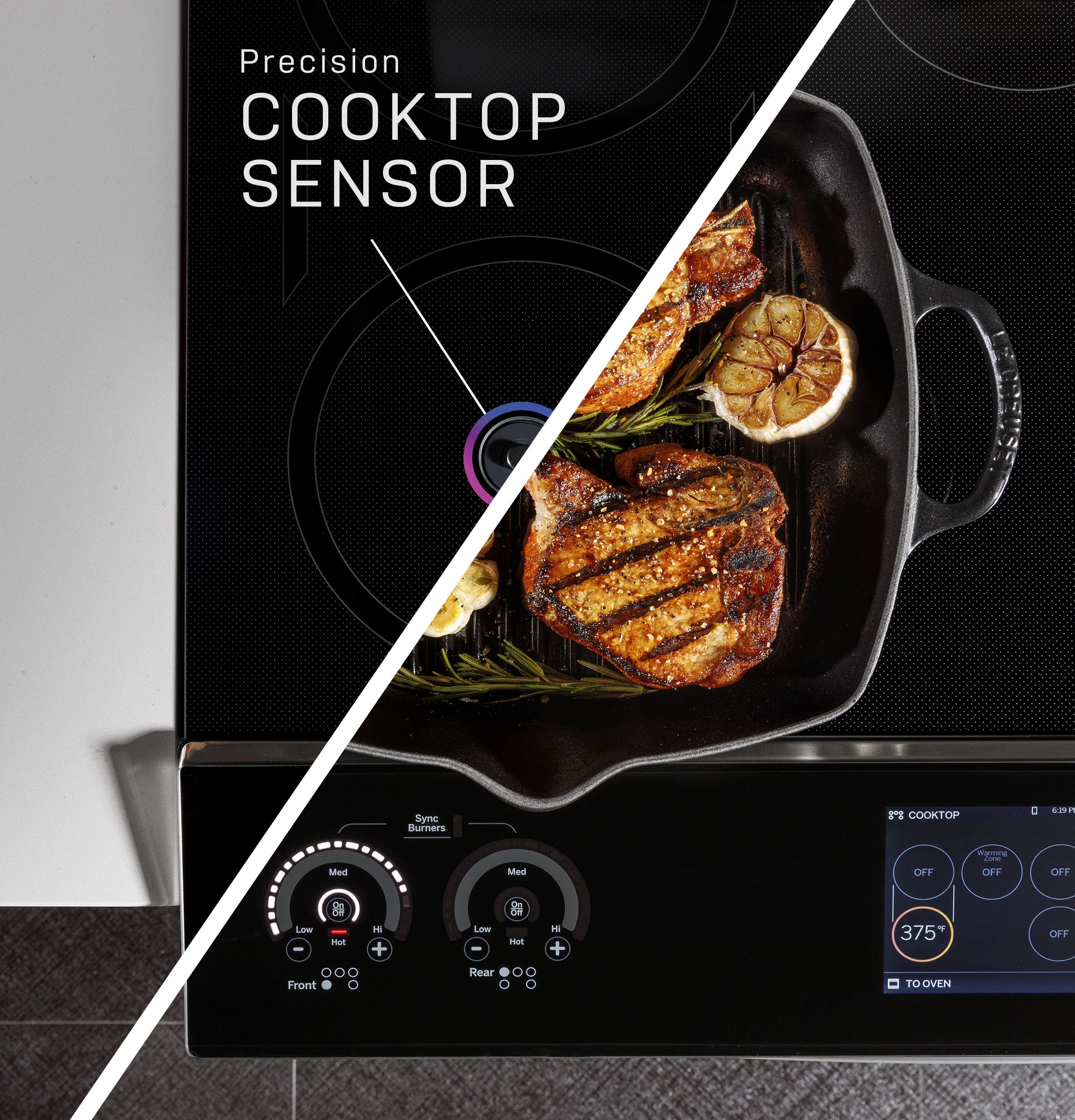 Profile 30-In 5 Burners 5.3-Cu Ft , Air Fry Convection Oven Slide-In Single Induction Ran ( Finrprint Resistant Stainless Steel )